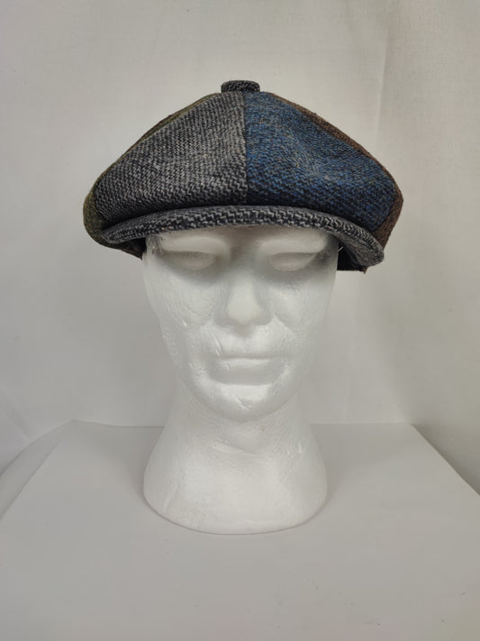 Coppola nuova inglese in lana a otto spicchi multicolore - Eight panel wool multicolor cap