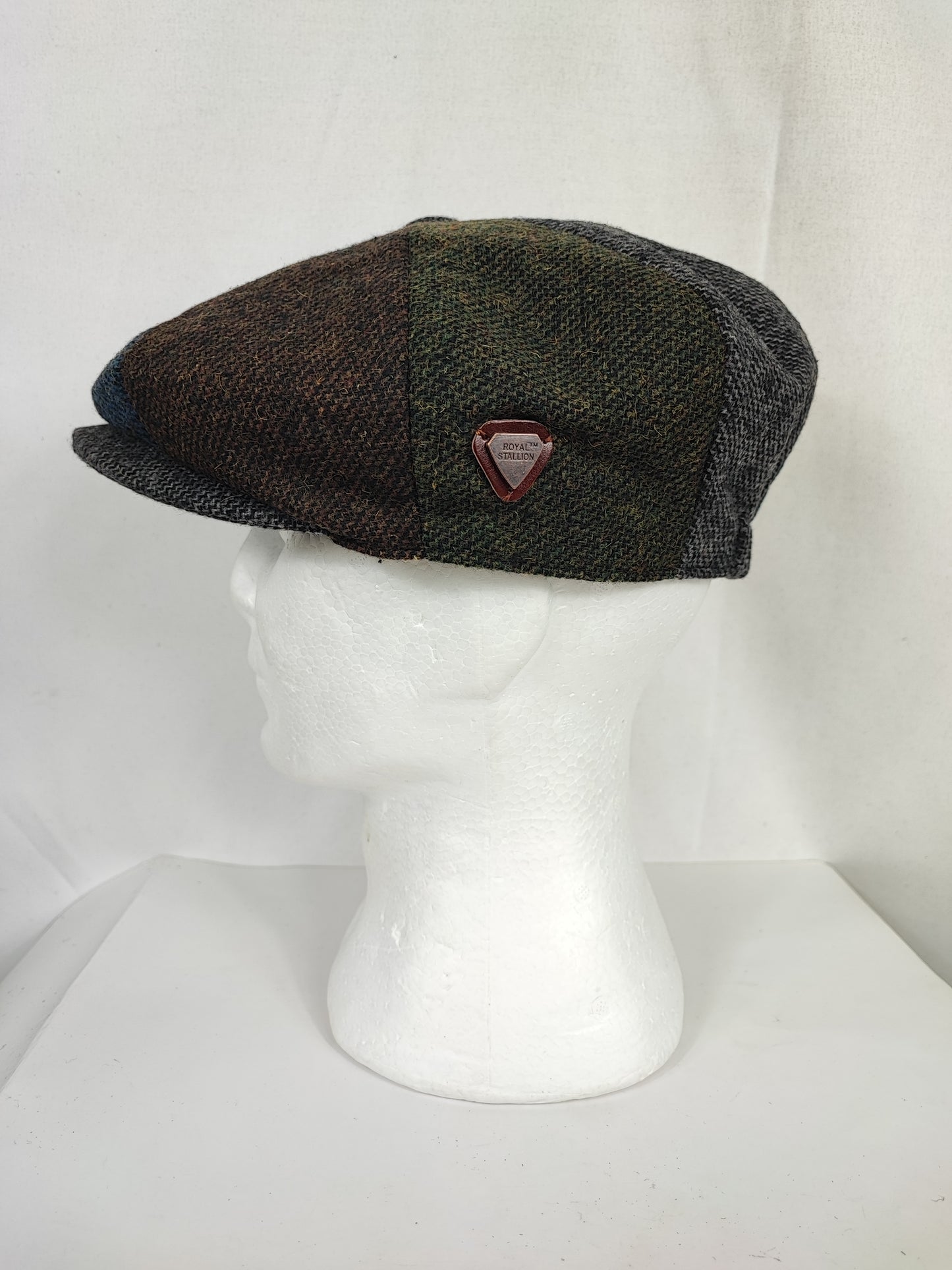 Coppola nuova inglese in lana a otto spicchi multicolore - Eight panel wool multicolor cap