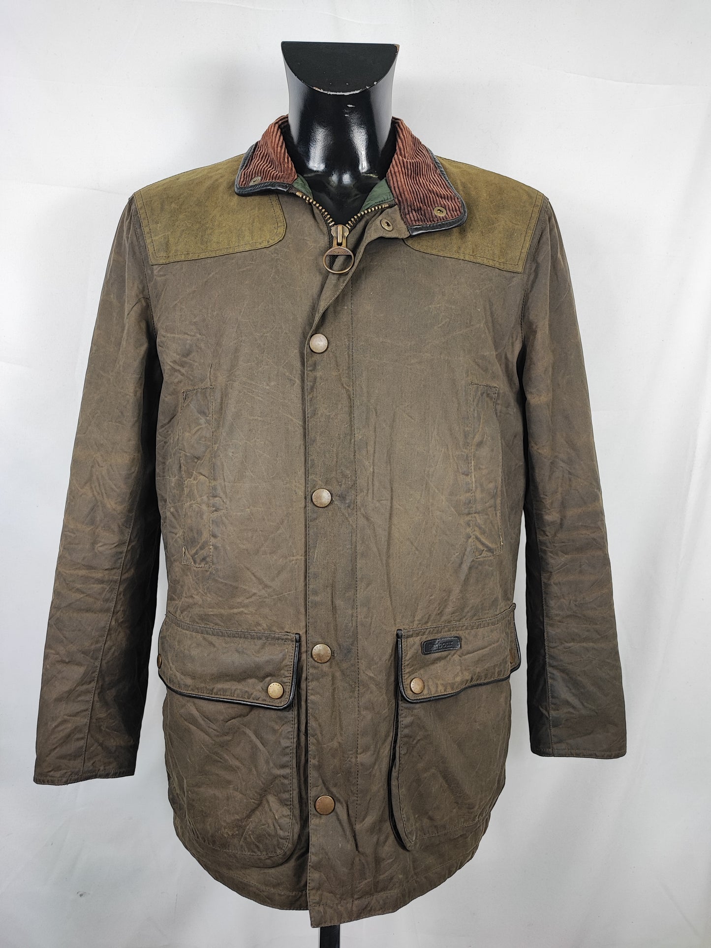 Giacca Barbour Verde Uomo cerato Medium - Man Olive hartlington wax jacket Size Medium