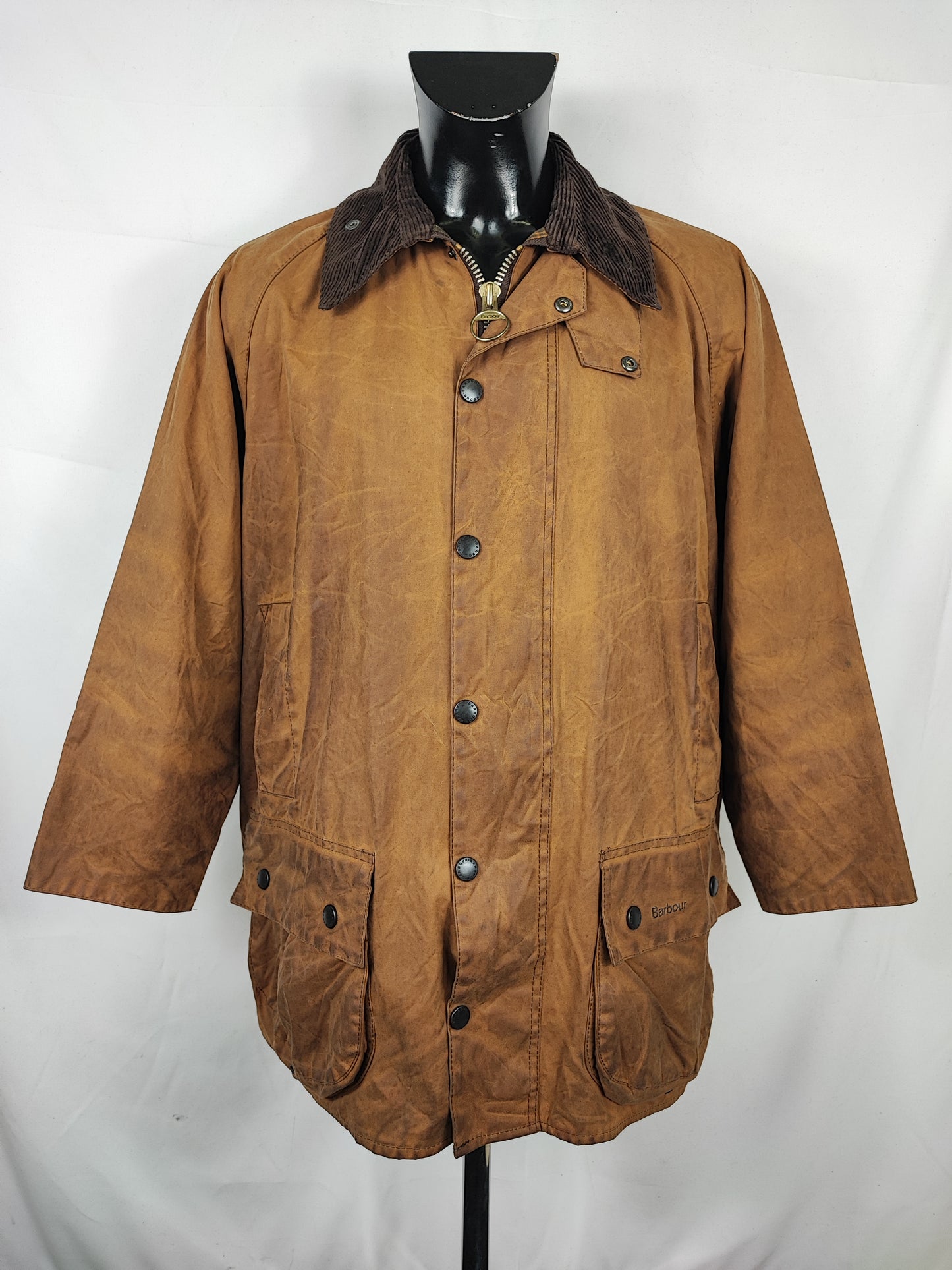 Barbour Giacca Moorland Beige C42/107 cm Large - Sandstone Classic Moorland Waxed jacket Size C42
