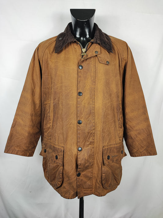 Barbour Giacca Moorland Beige C42/107 cm Large - Sandstone Classic Moorland Waxed jacket Size C42