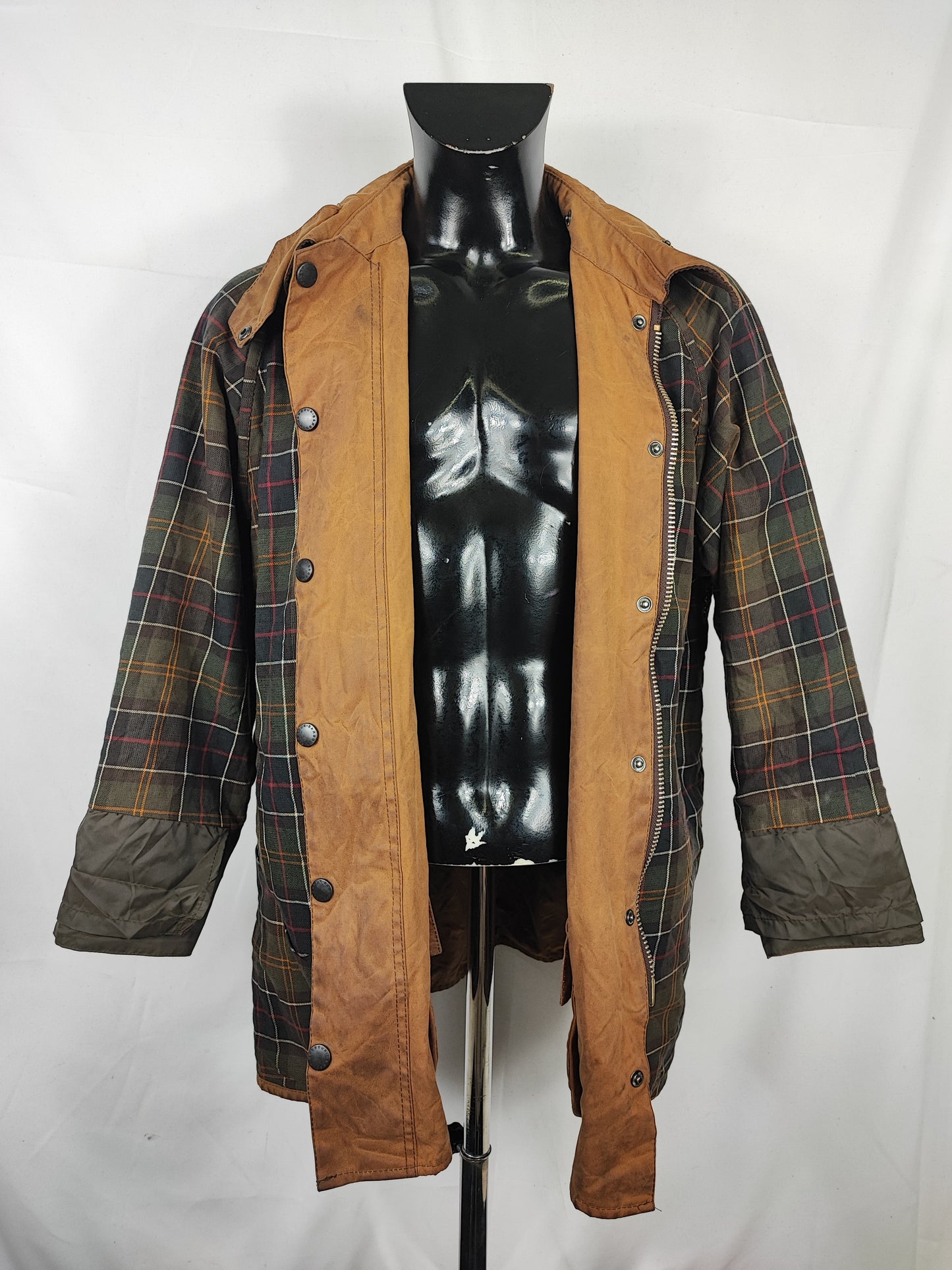 Barbour Giacca Moorland Beige C42/107 cm Large - Sandstone Classic Moorland Waxed jacket Size C42