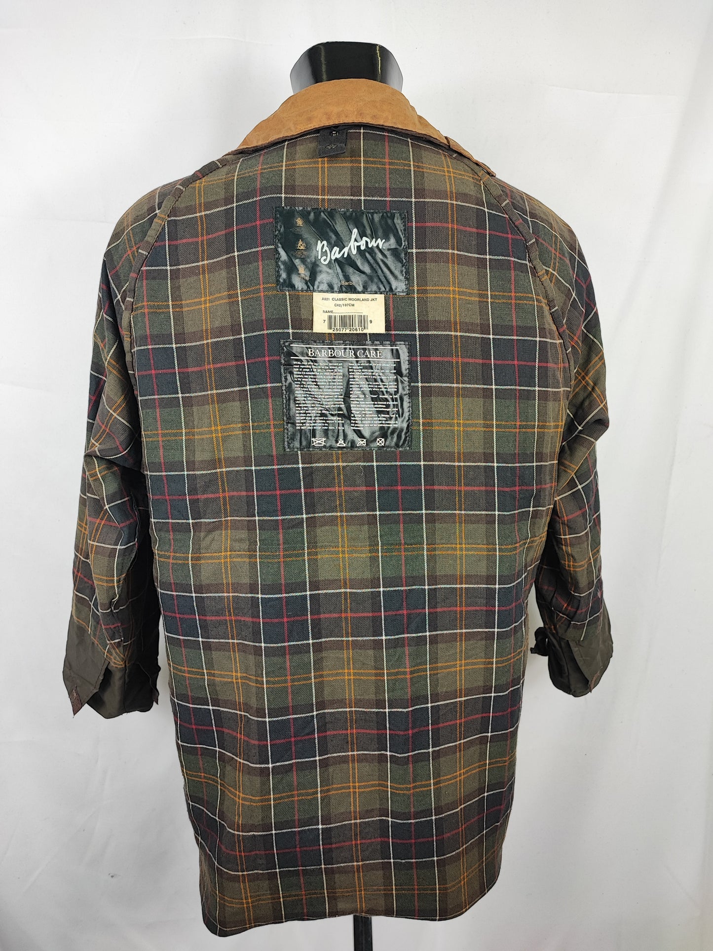 Barbour Giacca Moorland Beige C42/107 cm Large - Sandstone Classic Moorland Waxed jacket Size C42