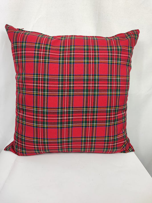 Cuscino quadrato in Tartan Scozzese Rosso e nero