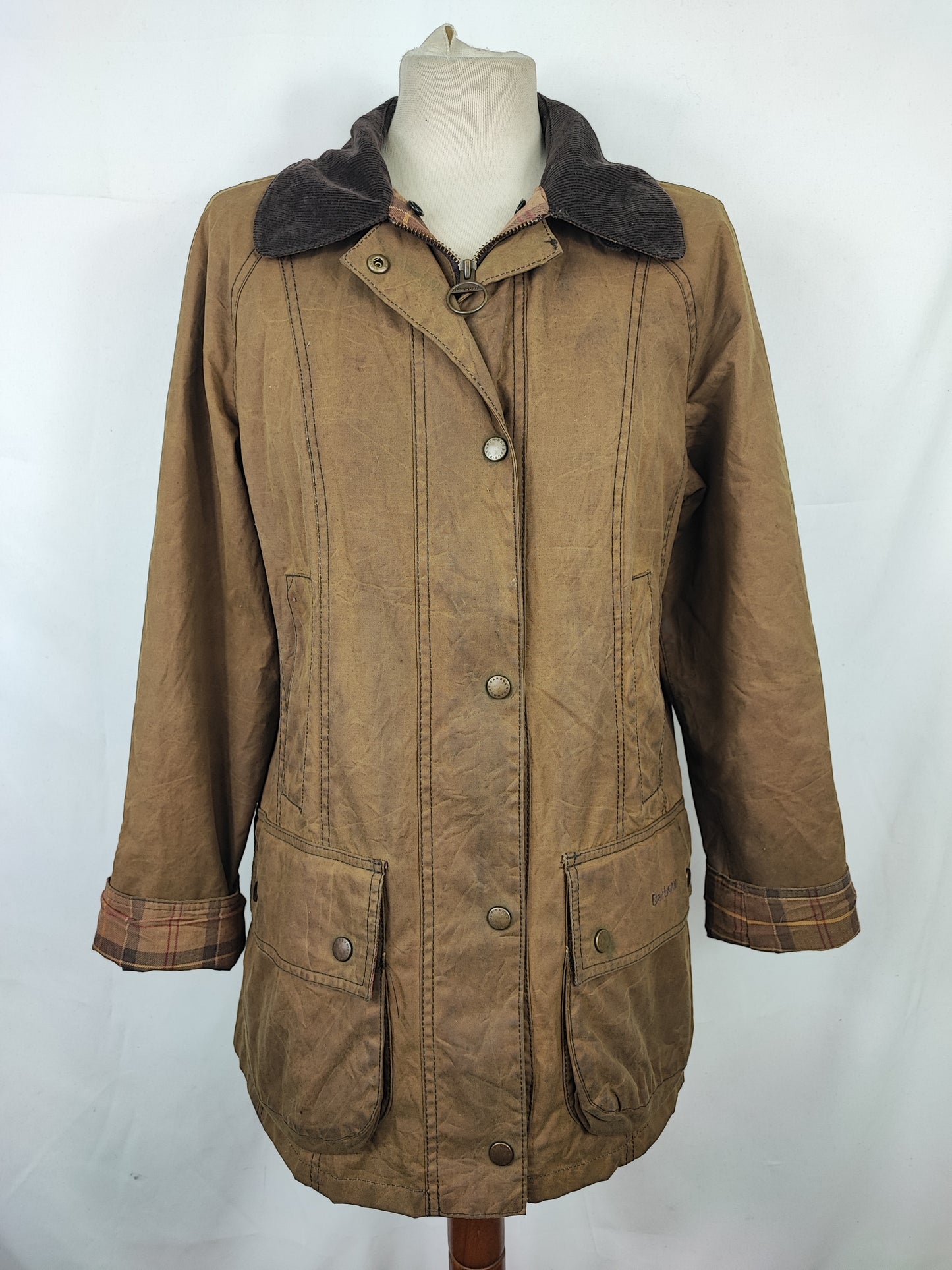 Giacca Barbour donna beige Classic Beadnell Uk 12 Medium-Lady Sand Classic Beadnell M