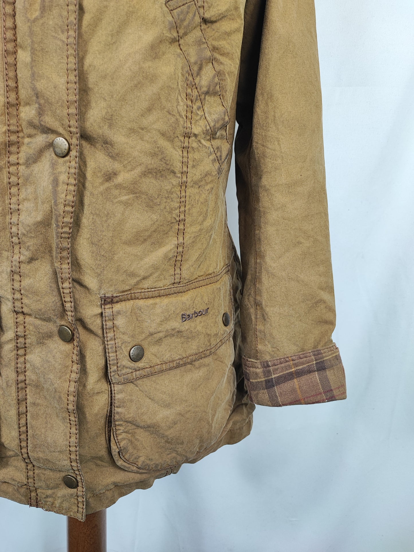 Giacca Barbour donna beige Vintage Beadnell Uk 12 Medium-Lady Sand Vintage Beadnell M