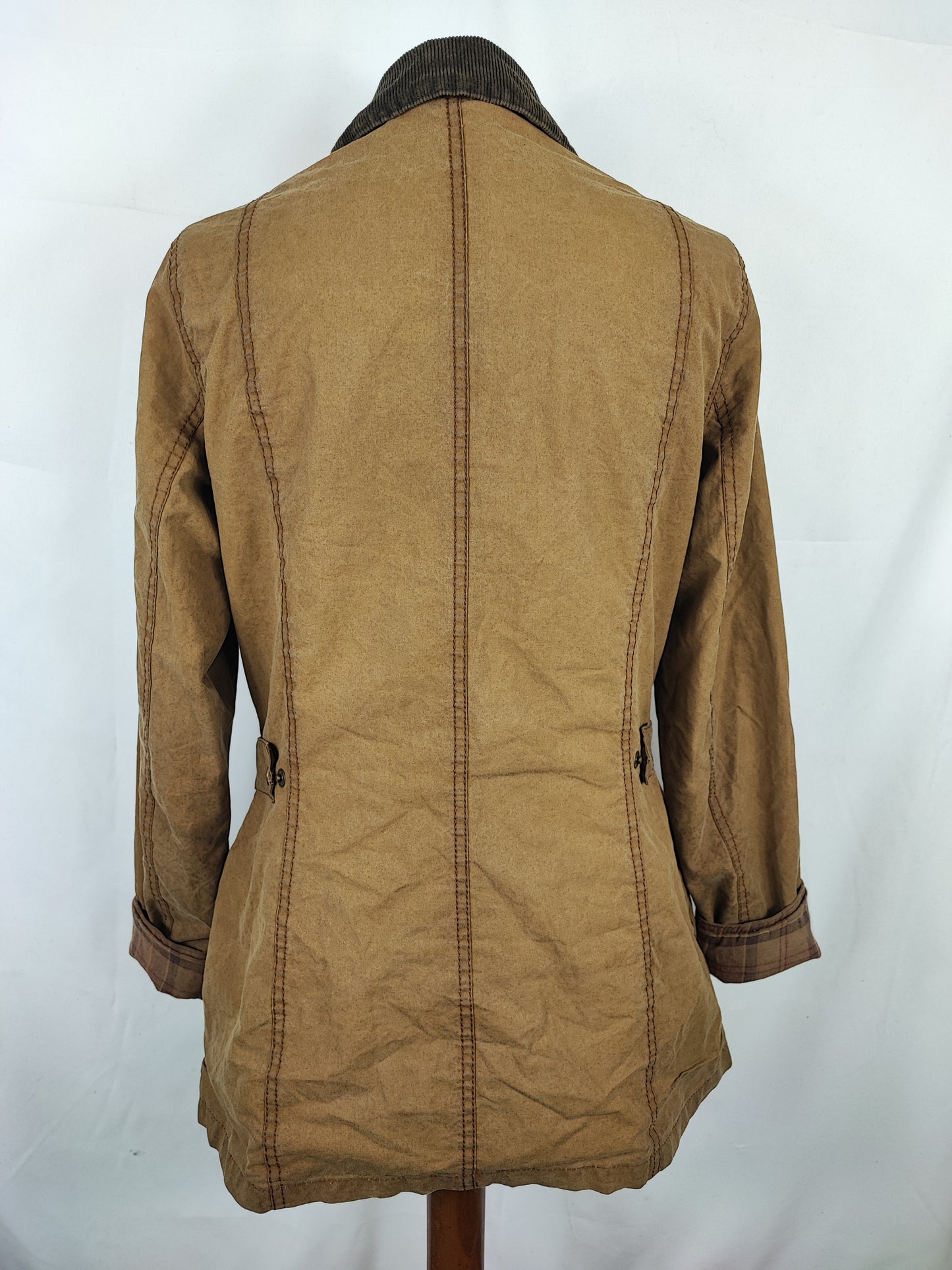 Giacca Barbour donna beige Vintage Beadnell Uk 12 Medium-Lady Sand Vintage Beadnell M