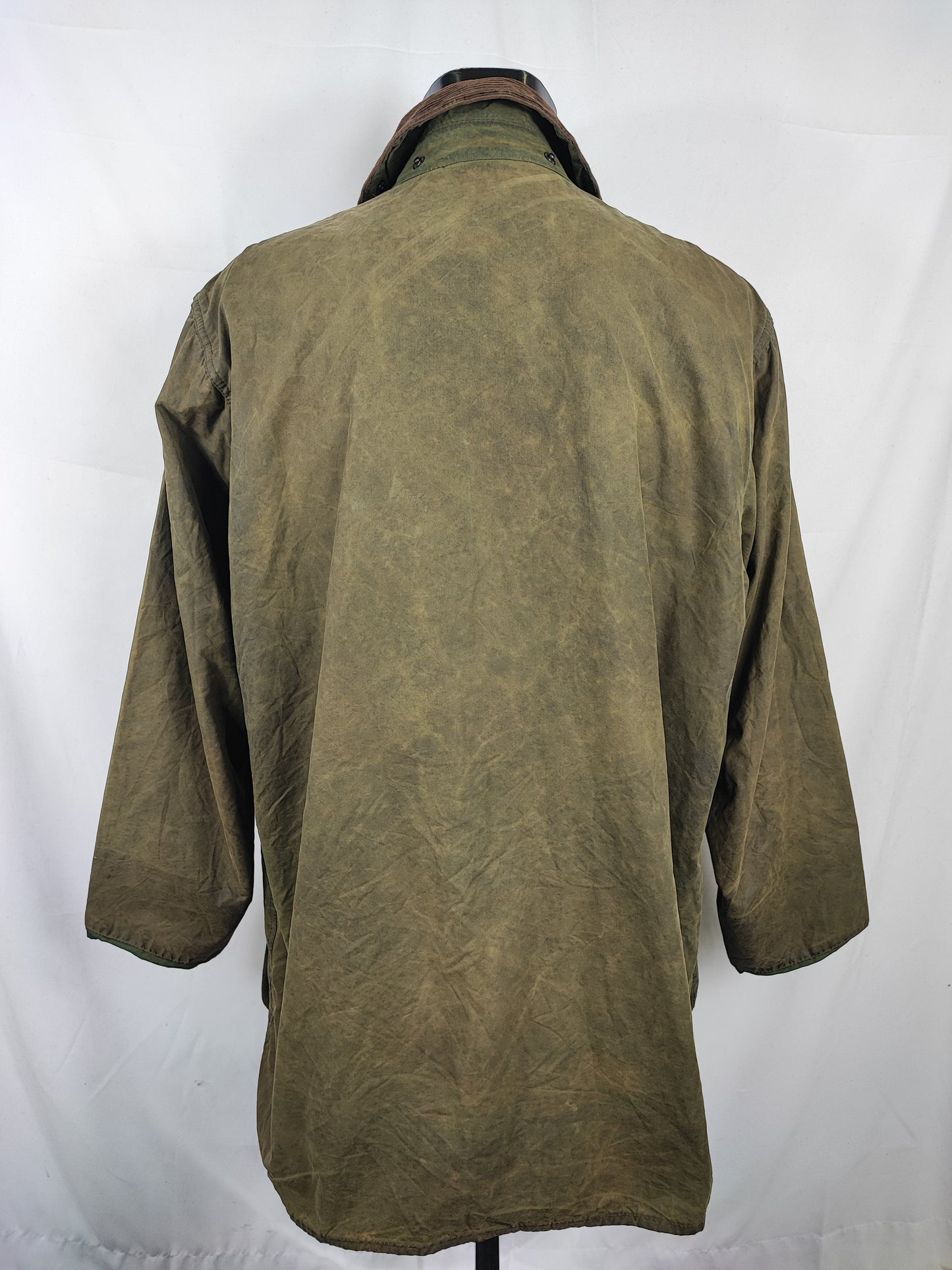 Barbour Uomo Border recente verde Cerato C44/112cm Green Border Wax Coat Large XLarge