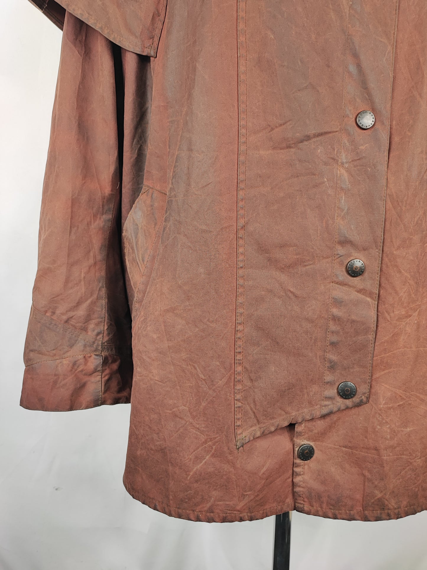 RARO Barbour Backhouse marrone C44/112 cm Man Riding Brown Wax Jacket size XLarge