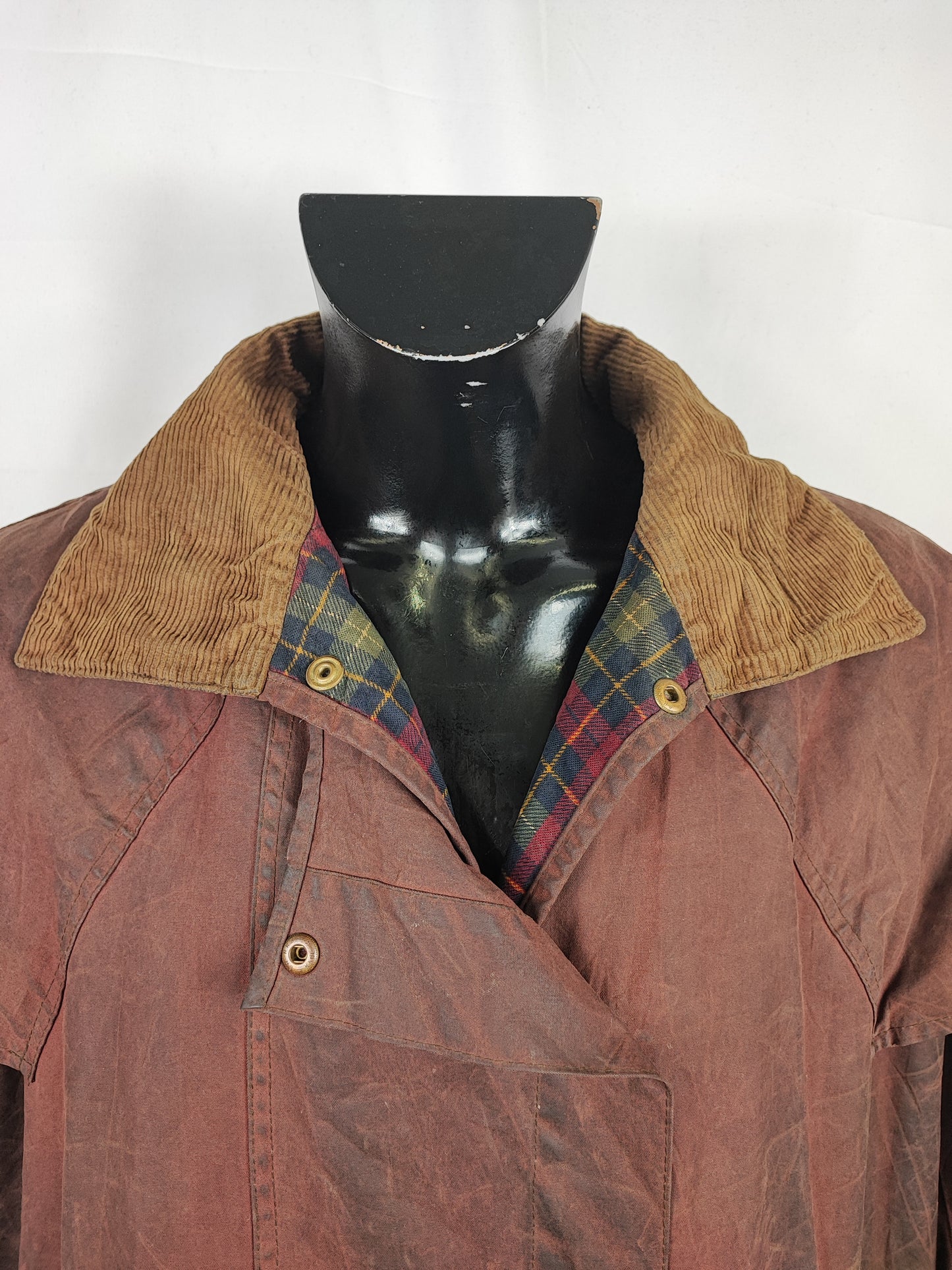 RARO Barbour Backhouse marrone C44/112 cm Man Riding Brown Wax Jacket size XLarge