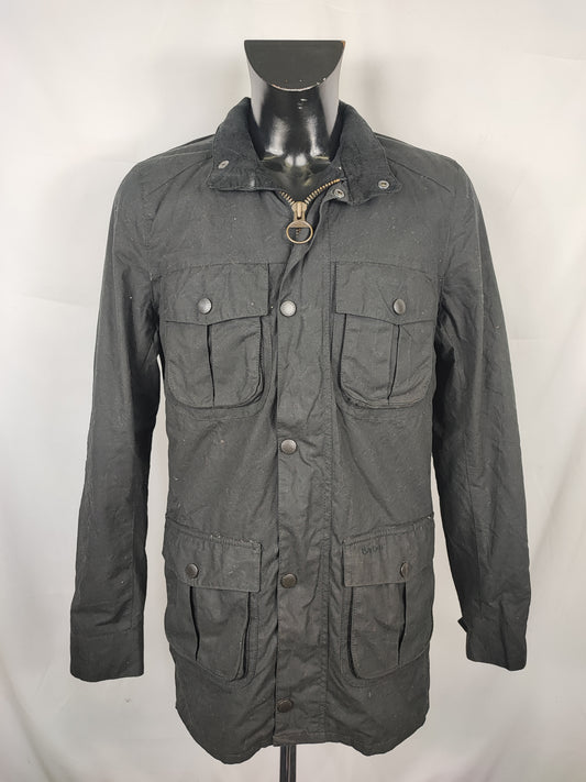 Barbour Giacca Uomo Corbridge Nera Large Man Black Waxed Corbridge Jacket Size Large