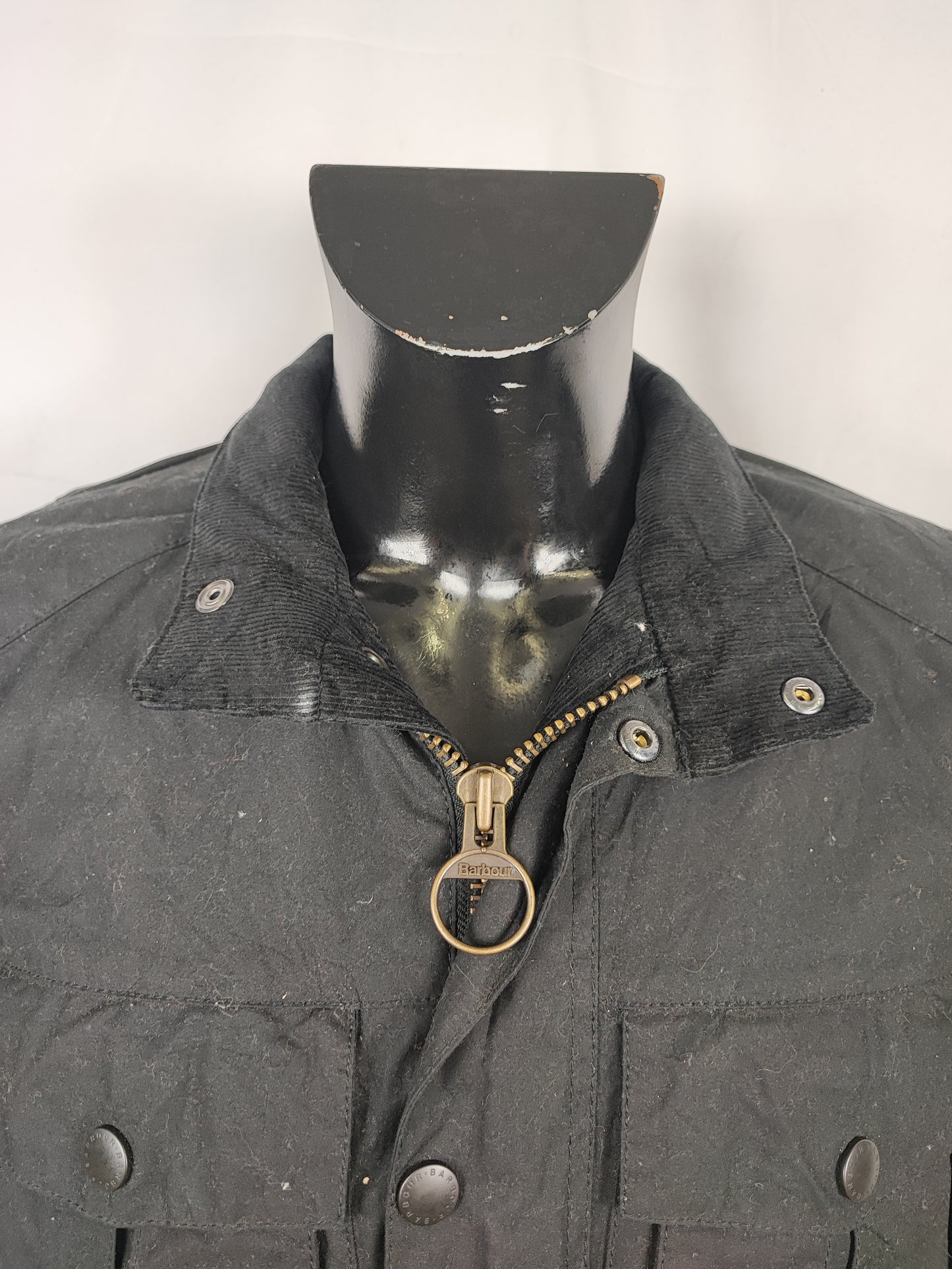 Barbour Giacca Uomo Corbridge Nera Large Man Black Waxed Corbridge Jacket Size Large