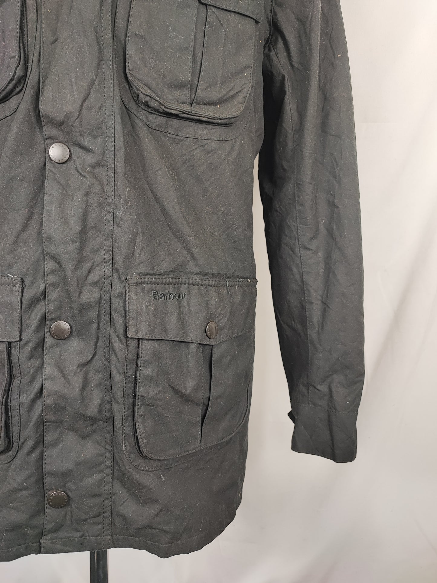 Barbour Giacca Uomo Corbridge Nera Large Man Black Waxed Corbridge Jacket Size Large