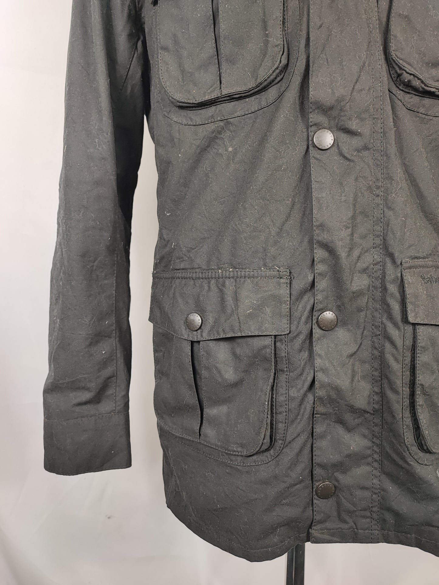 Barbour Giacca Uomo Corbridge Nera Large Man Black Waxed Corbridge Jacket Size Large