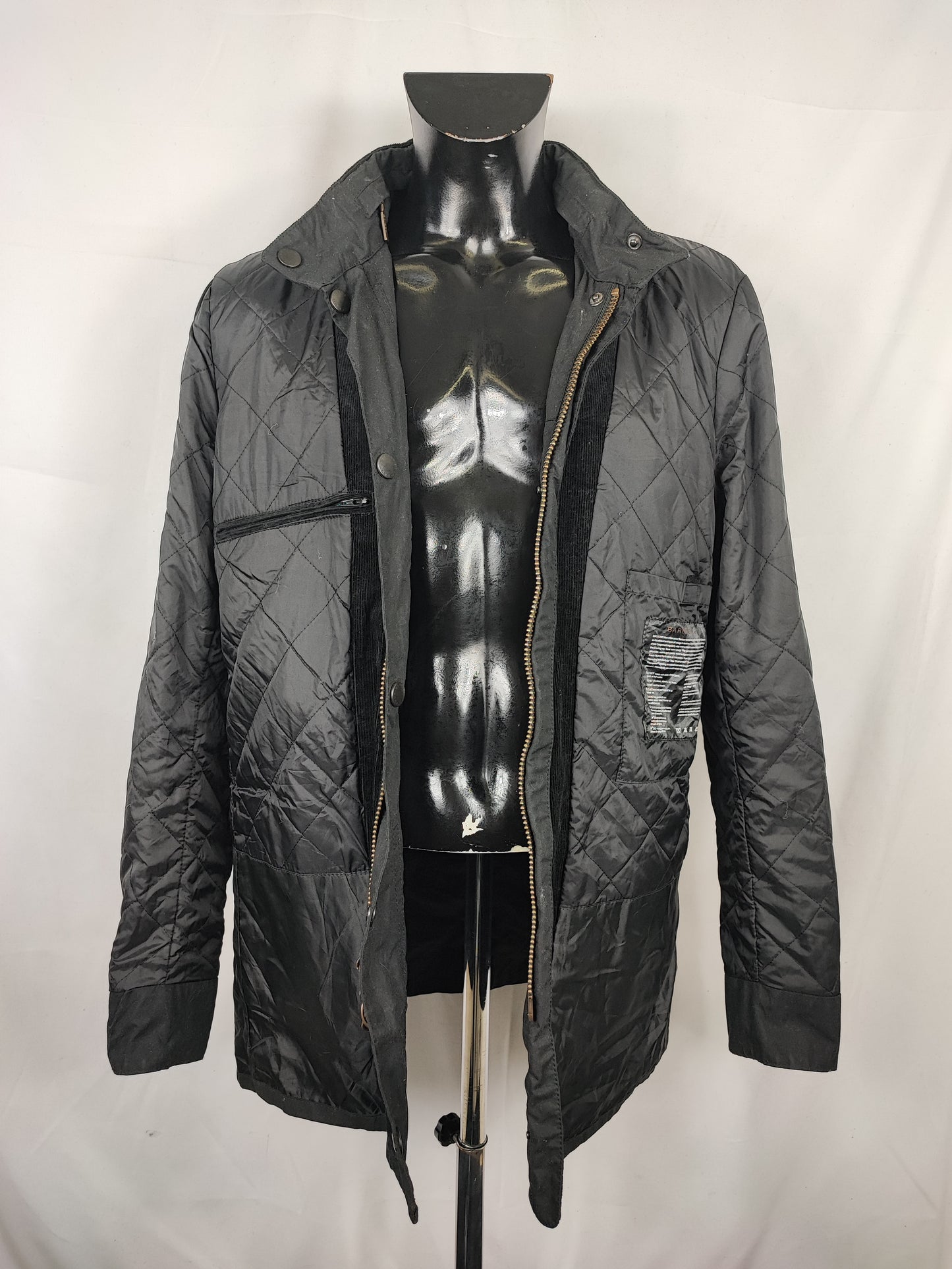 Barbour Giacca Uomo Corbridge Nera Large Man Black Waxed Corbridge Jacket Size Large