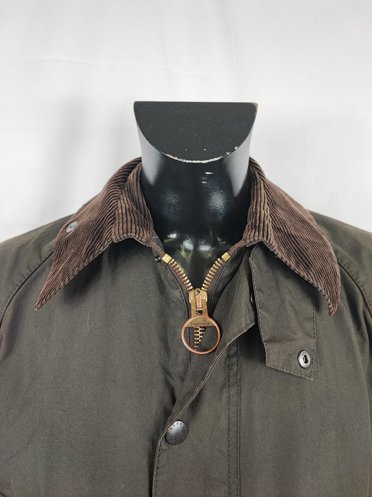 RARA Barbour Bedale C40/102 CM Olive Man Olive Bedale Jacket Size Medium