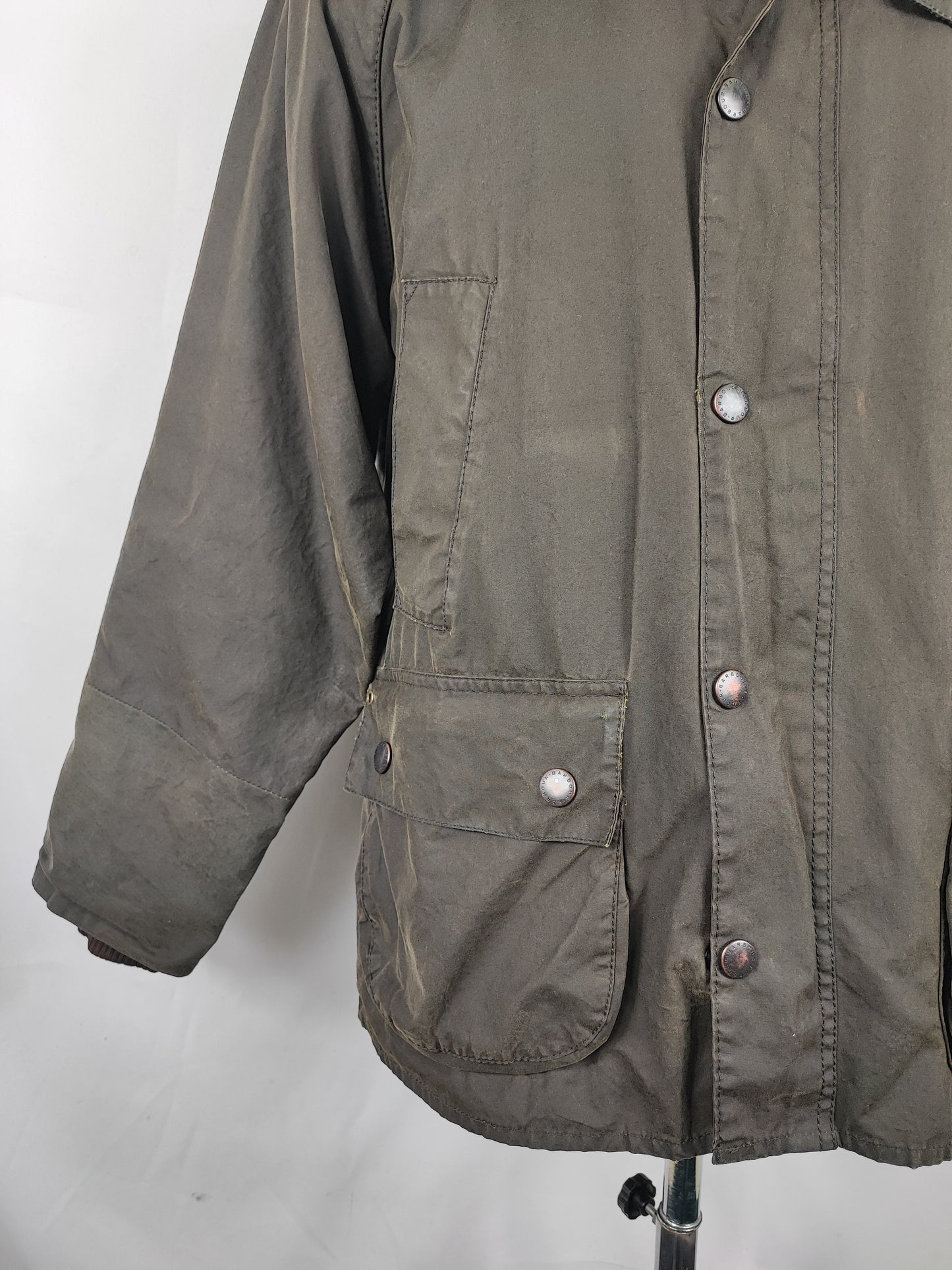 RARA Barbour Bedale C40/102 CM Olive Man Olive Bedale Jacket Size Medium