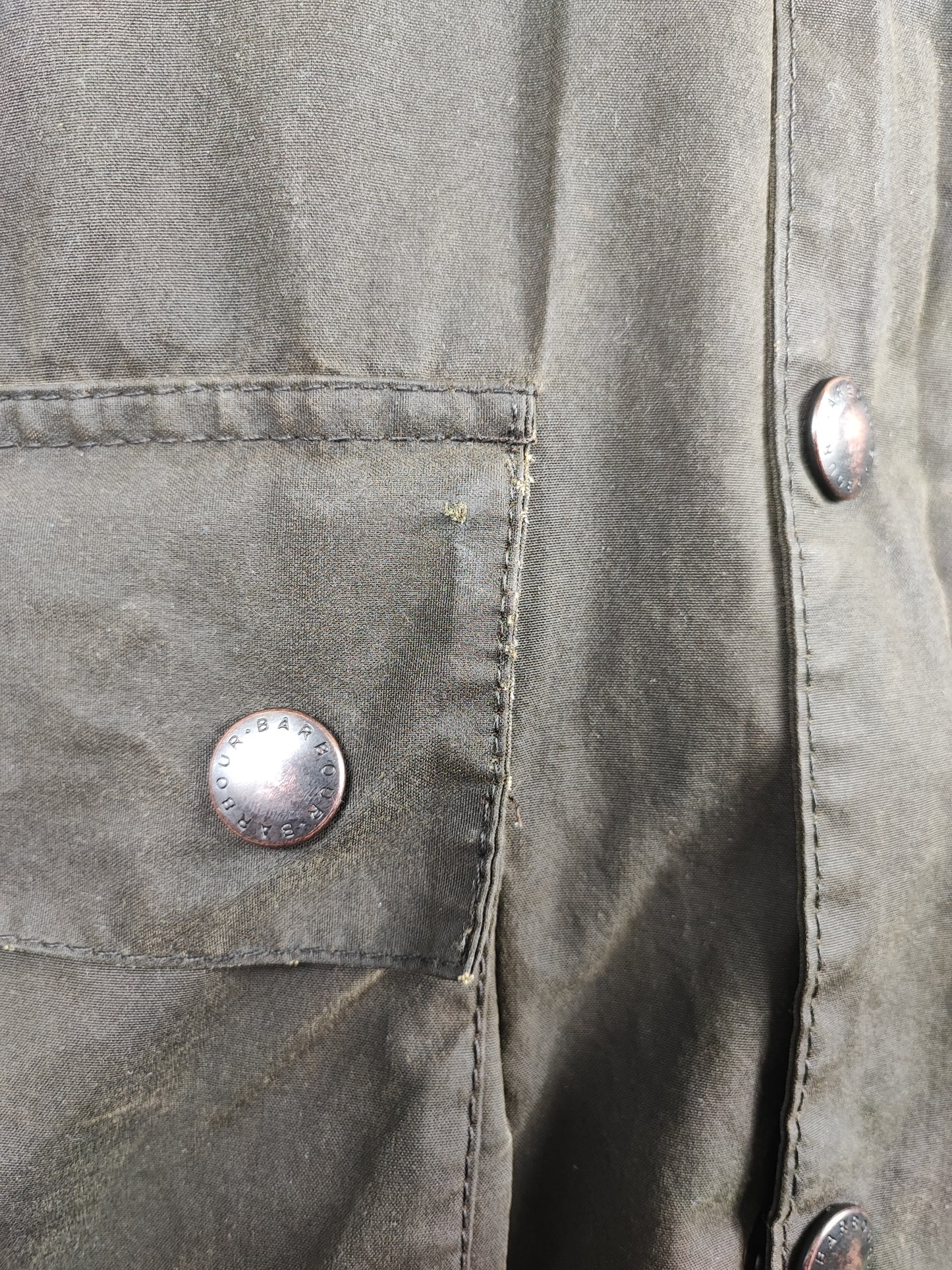 RARA Barbour Bedale C40/102 CM Olive Man Olive Bedale Jacket Size Medium