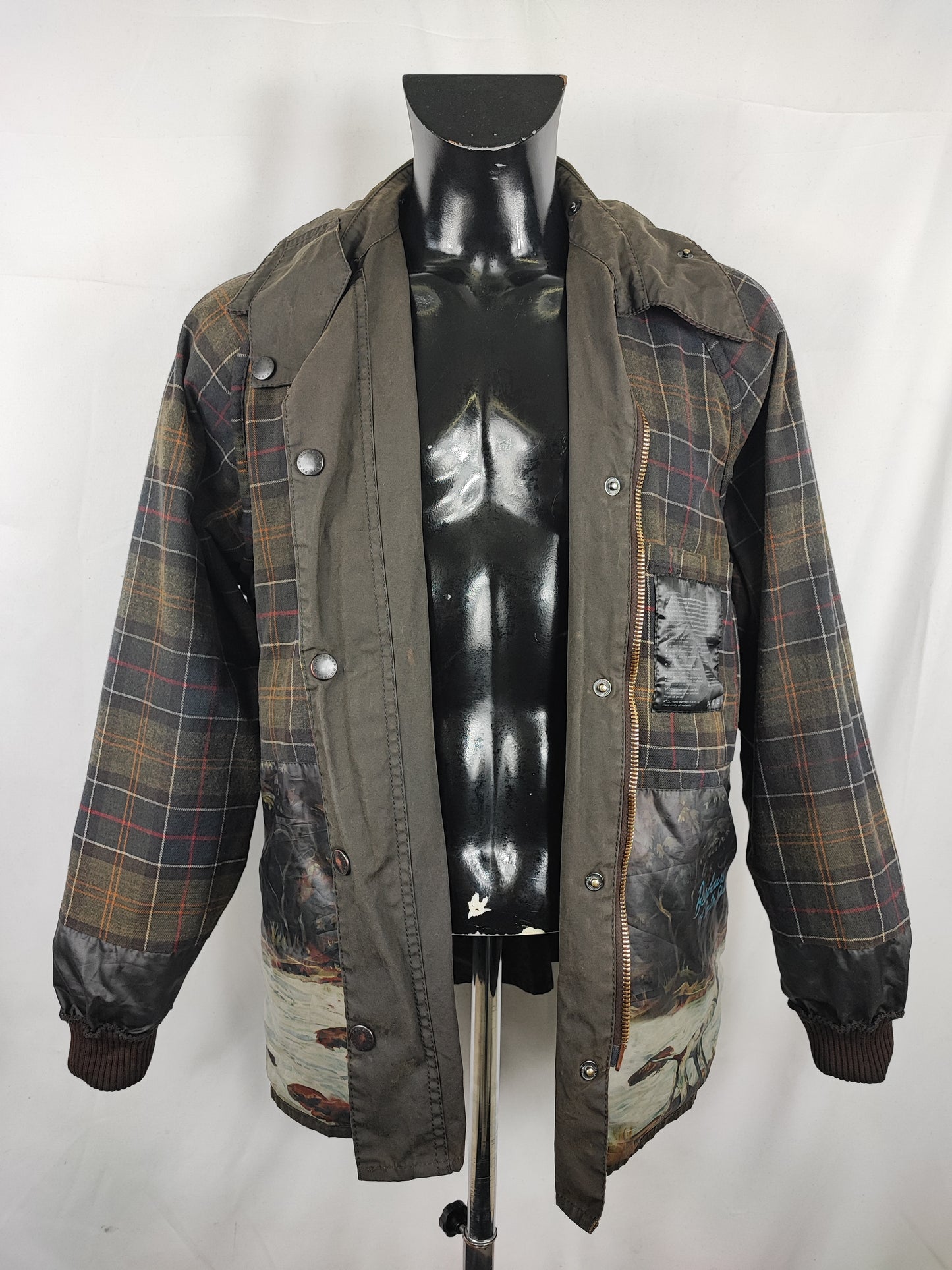 RARA Barbour Bedale C40/102 CM Olive Man Olive Bedale Jacket Size Medium