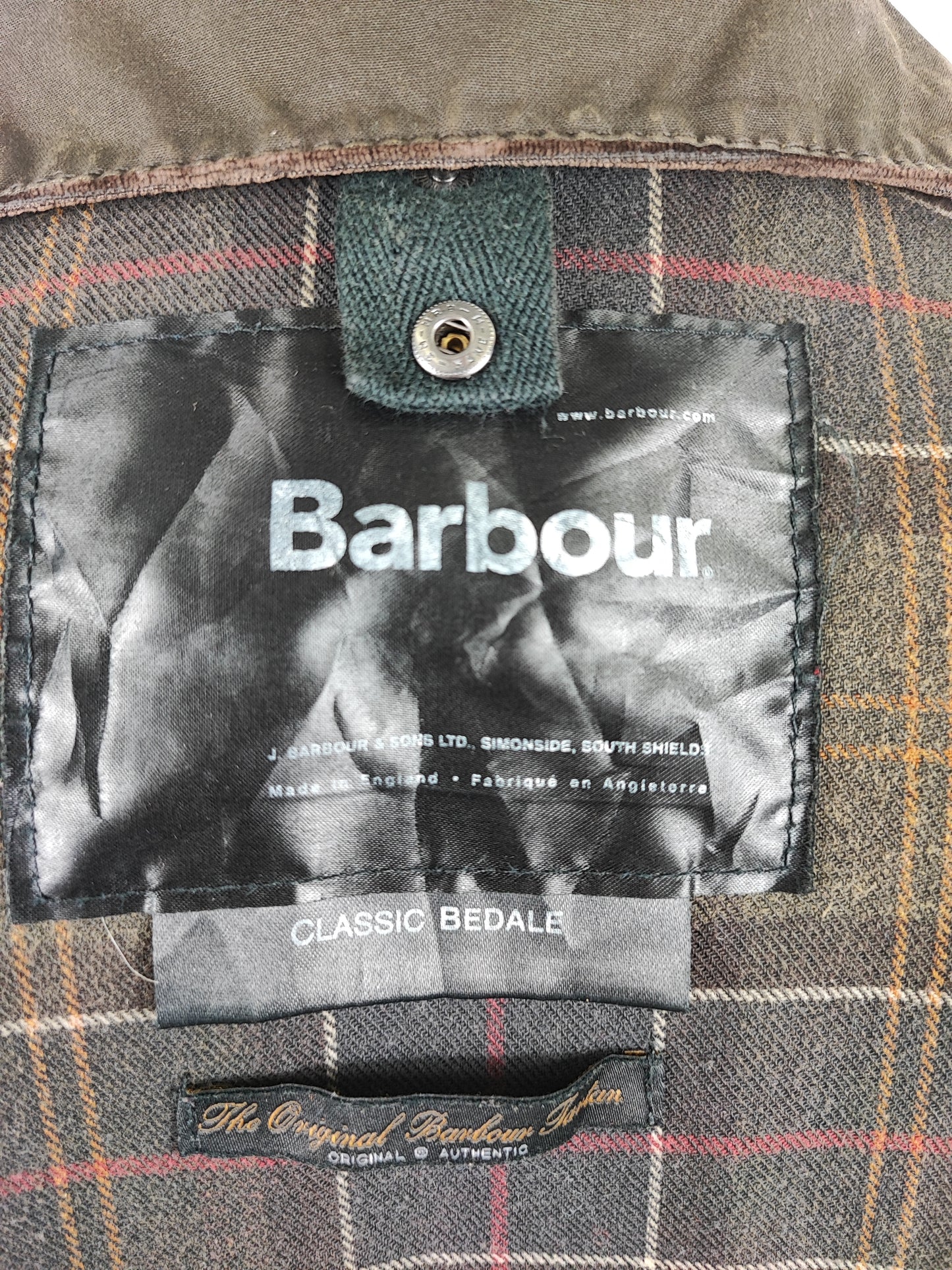 RARA Barbour Bedale C40/102 CM Olive Man Olive Bedale Jacket Size Medium