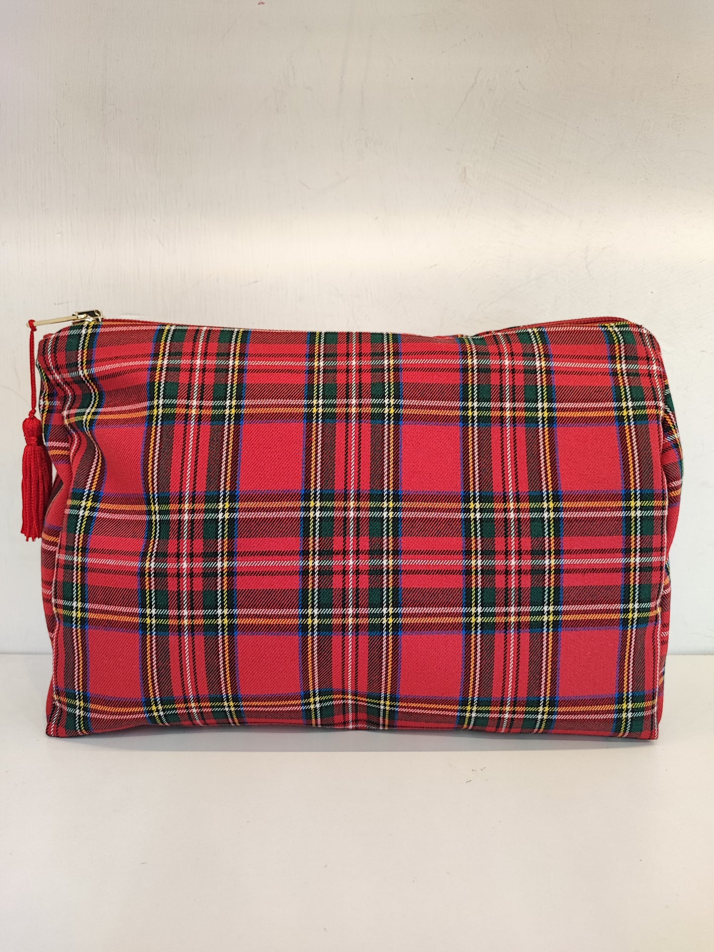 Pochette grande in cotone in Tartan scozzese