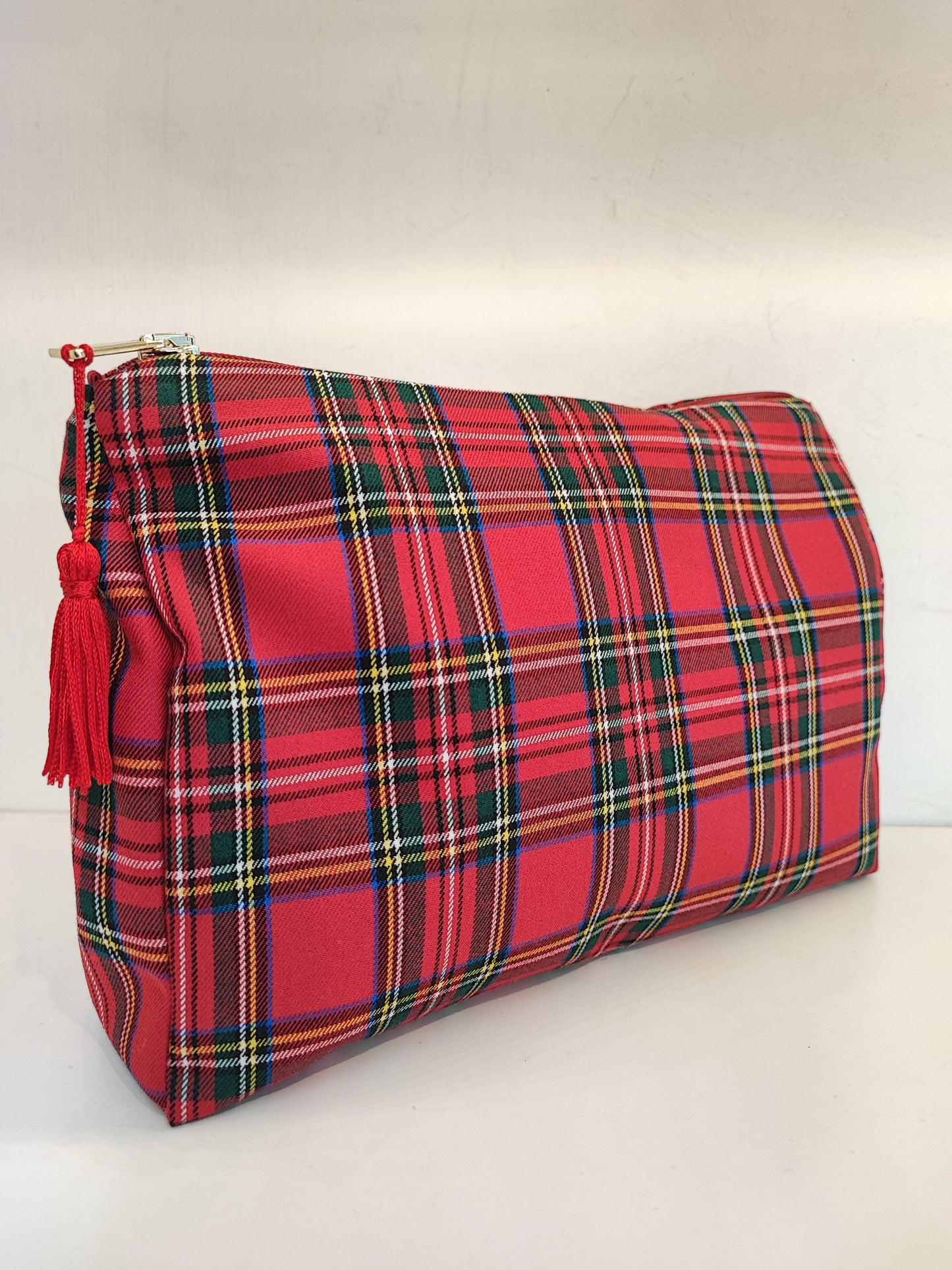 Pochette grande in cotone in Tartan scozzese