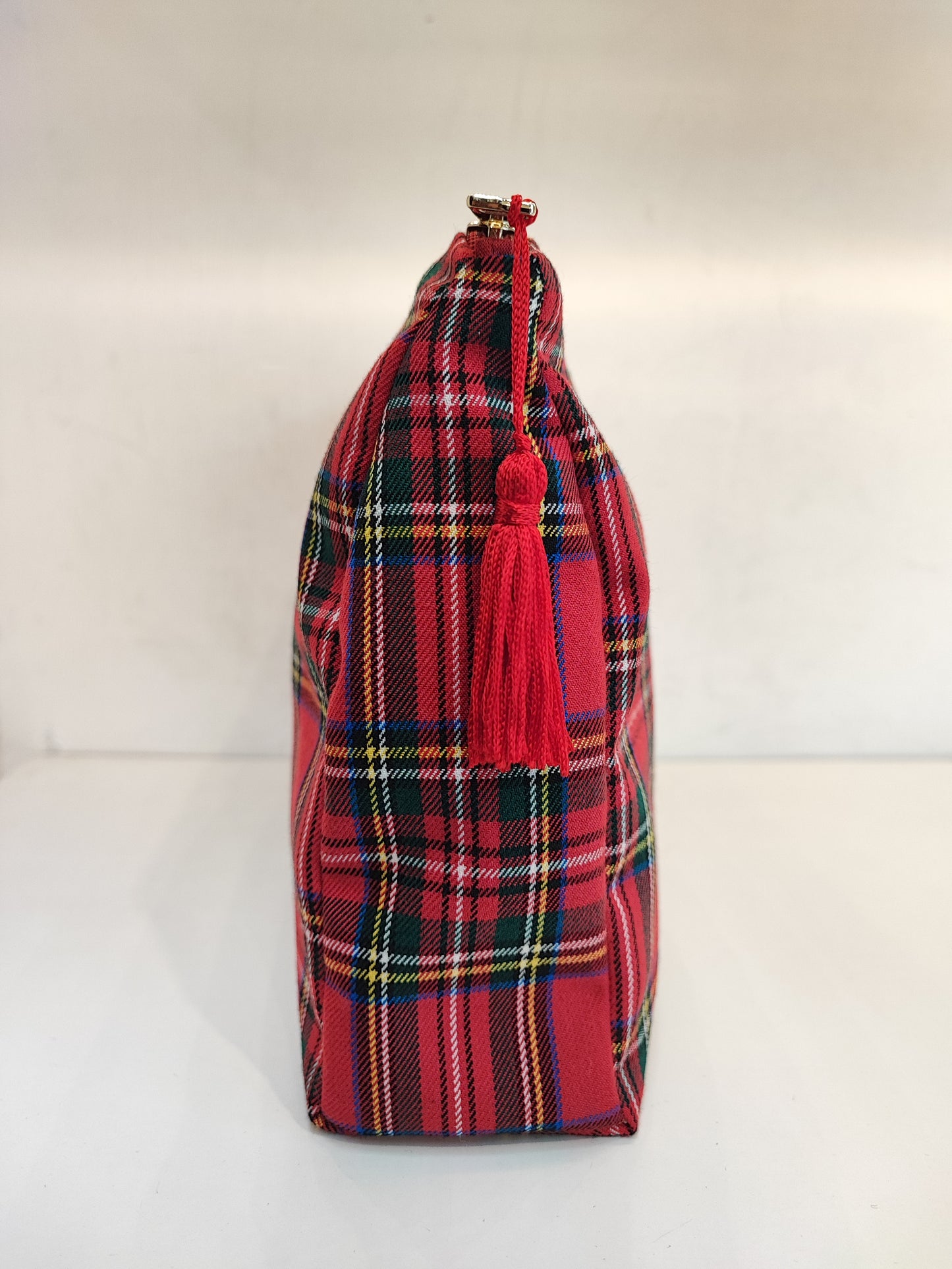 Pochette grande in cotone in Tartan scozzese