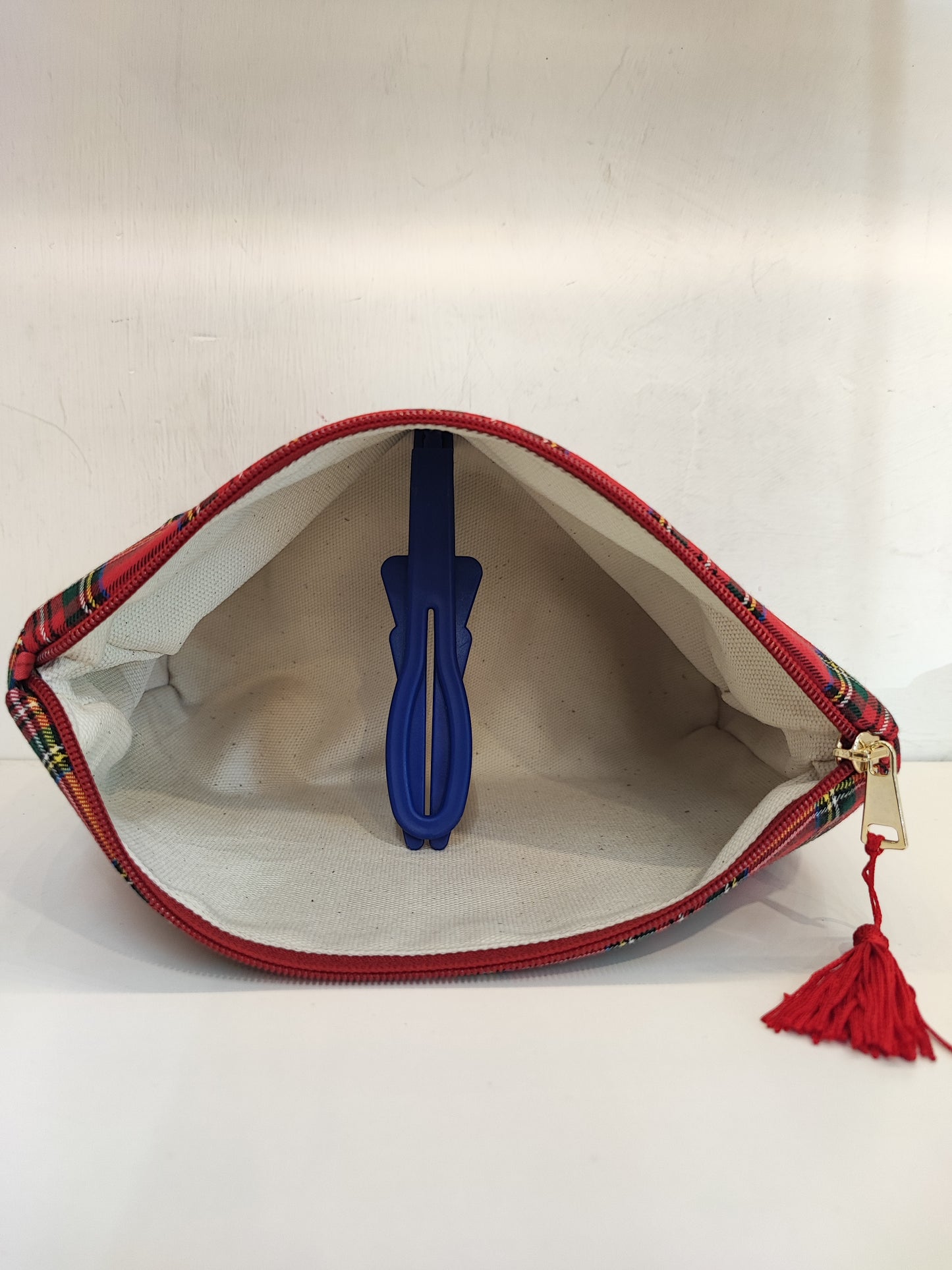 Pochette grande in cotone in Tartan scozzese