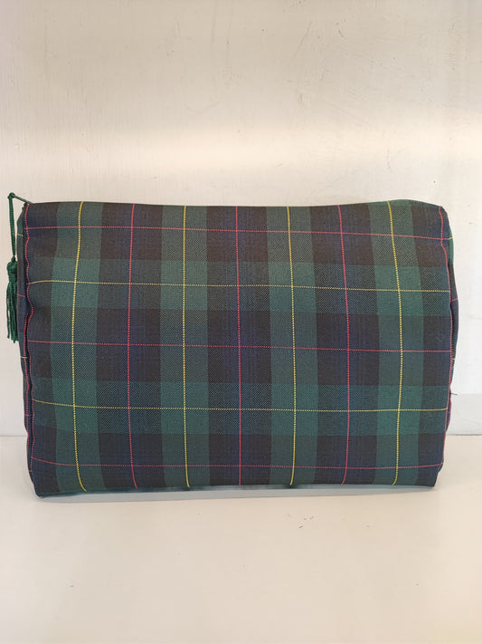 Pochette grande in cotone in Tartan Black Watch