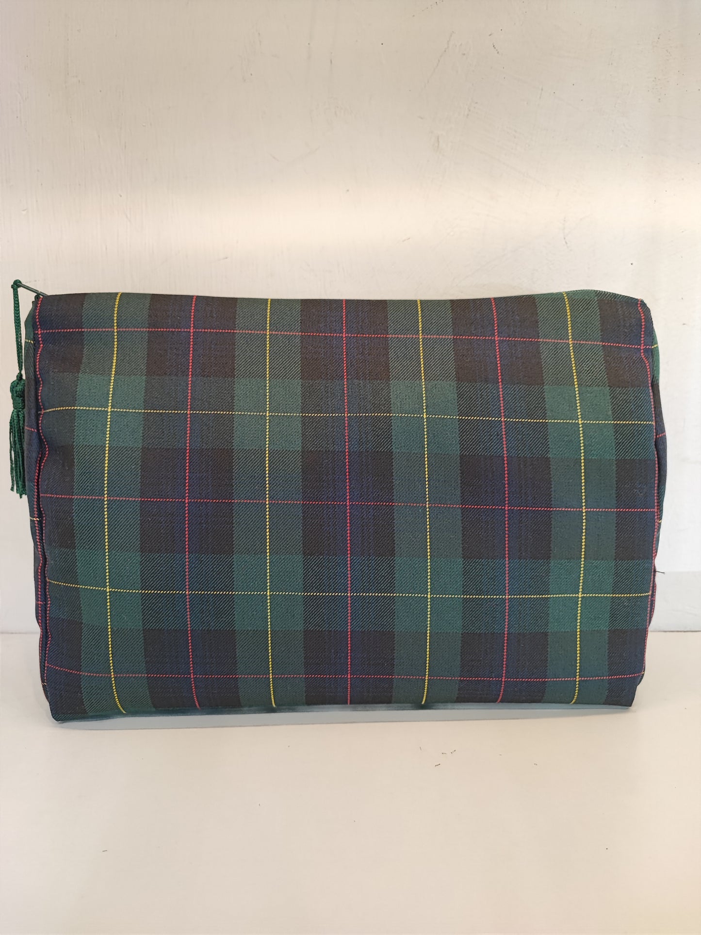 Pochette grande in cotone in Tartan Black Watch