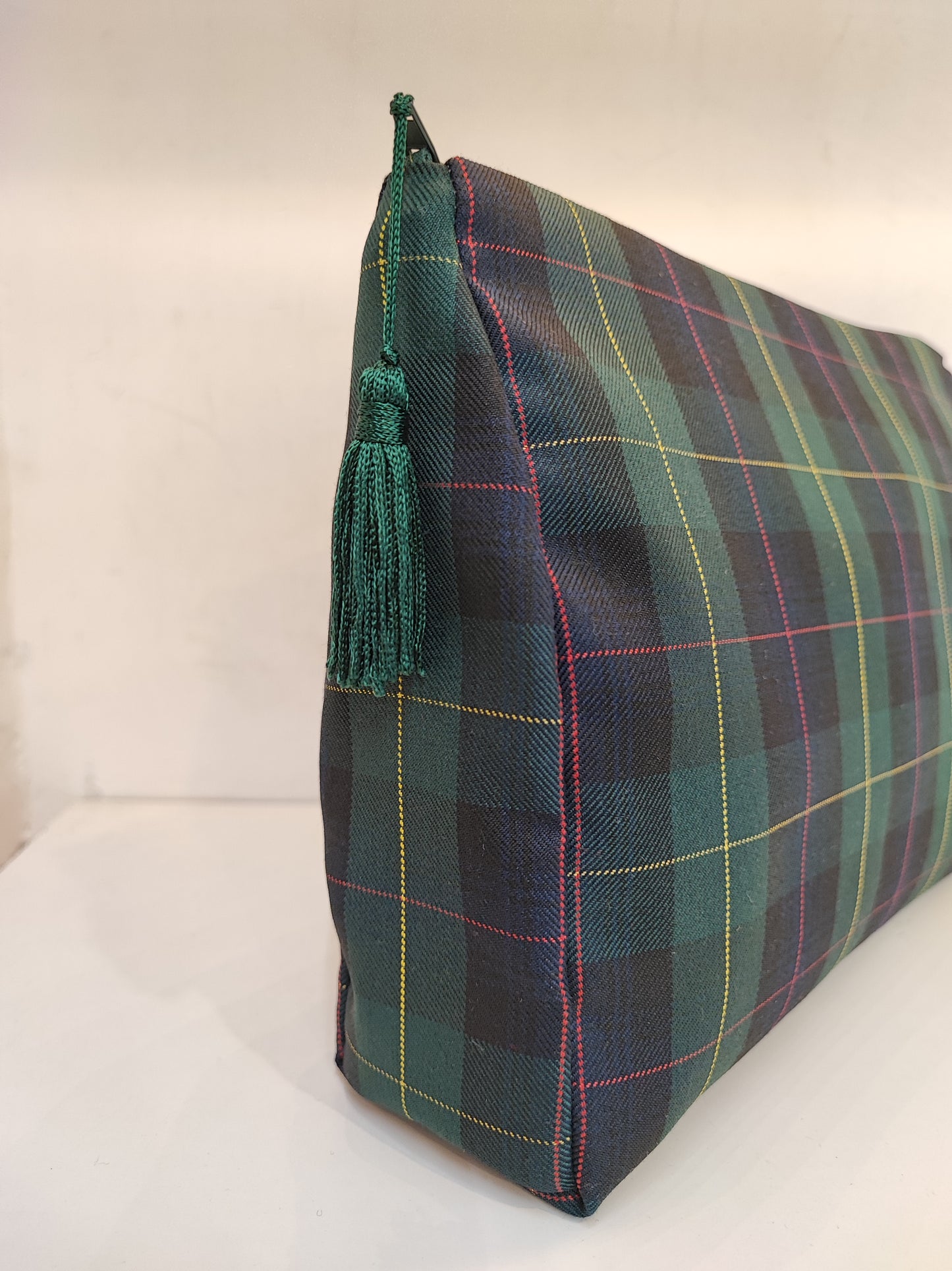 Pochette grande in cotone in Tartan Black Watch