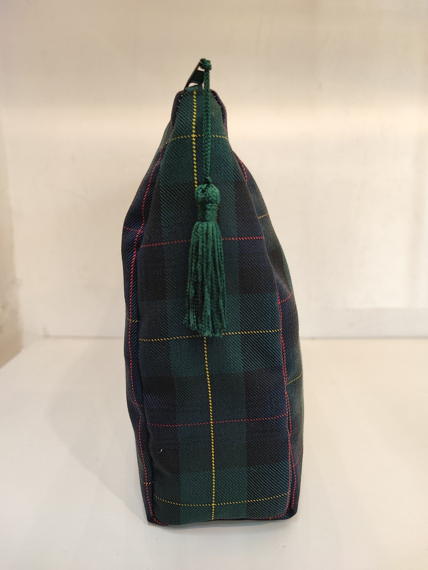 Pochette grande in cotone in Tartan Black Watch