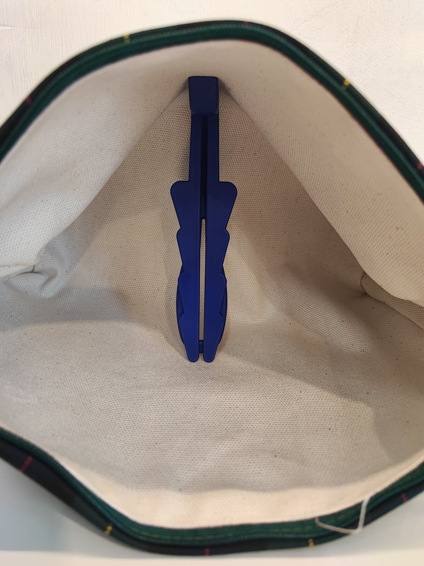 Pochette grande in cotone in Tartan Black Watch