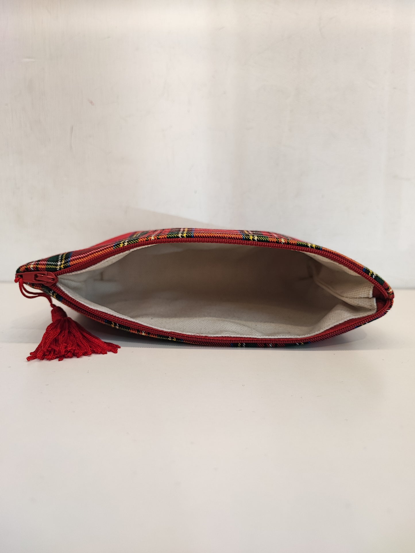 Pochette media in cotone in Tartan Scozzese