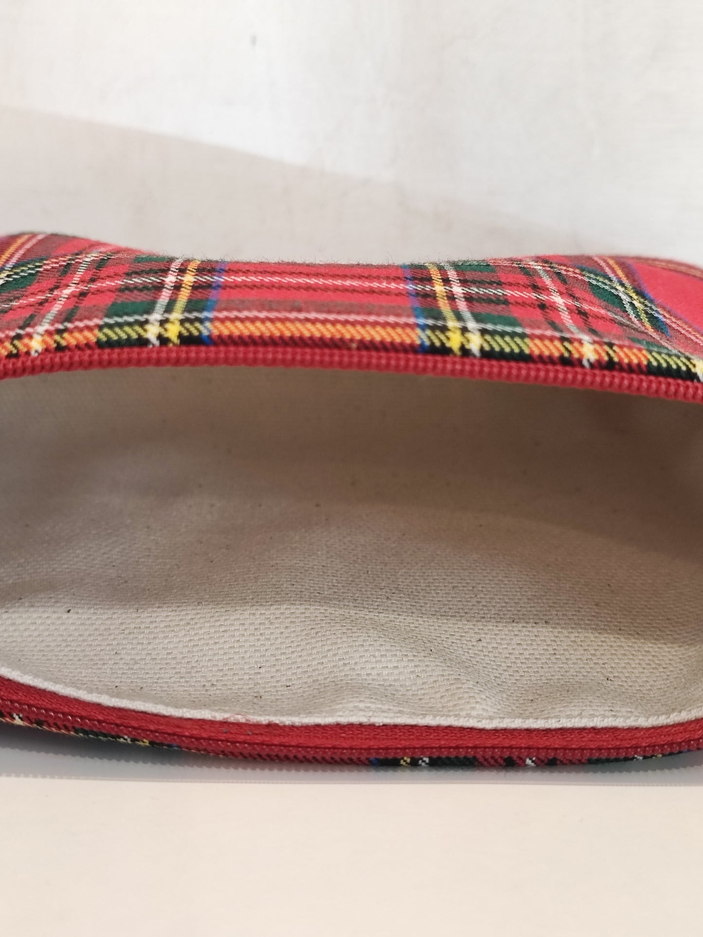 Pochette media in cotone in Tartan Scozzese