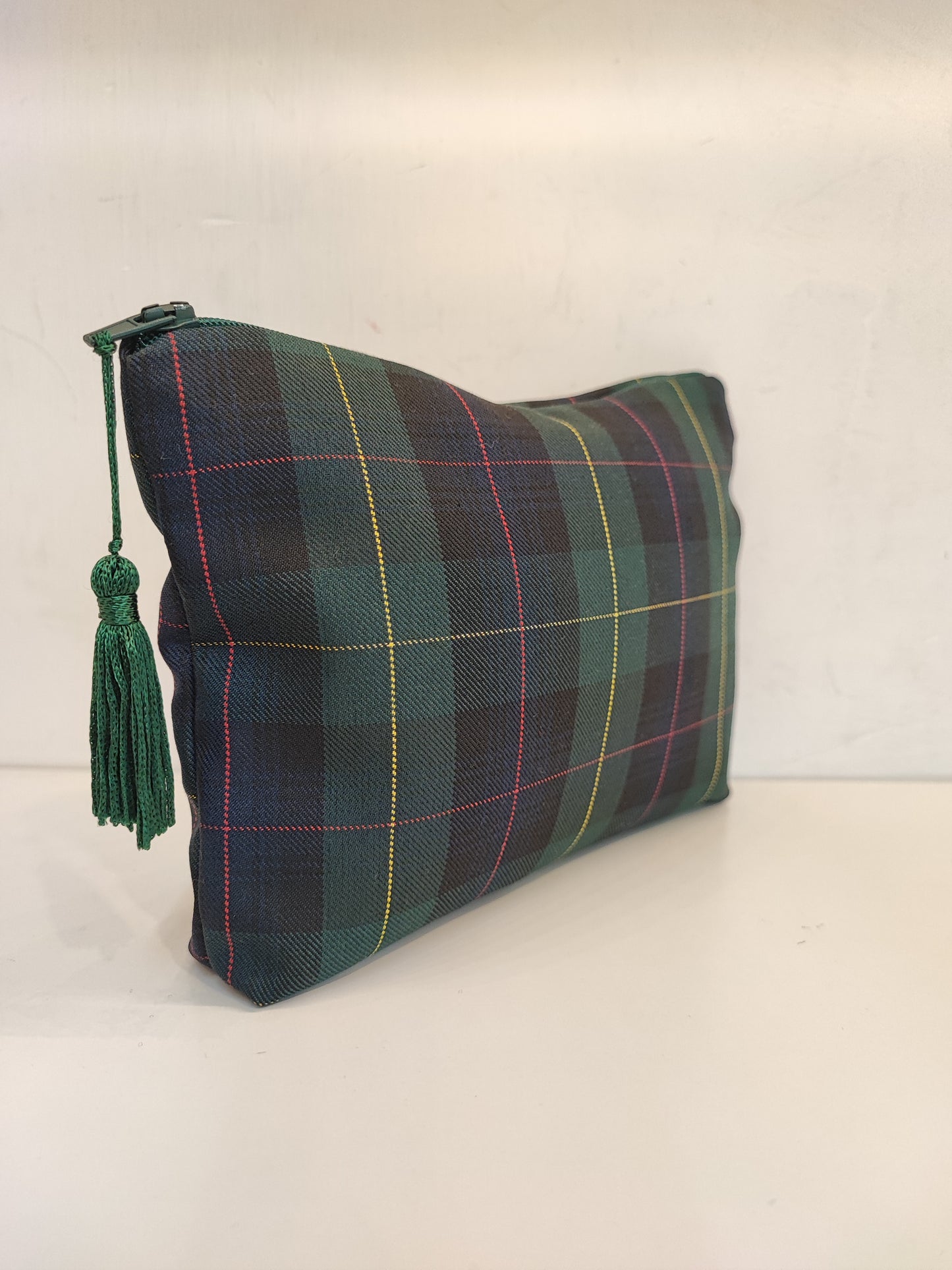 Pochette media in cotone in Tartan Black Watch