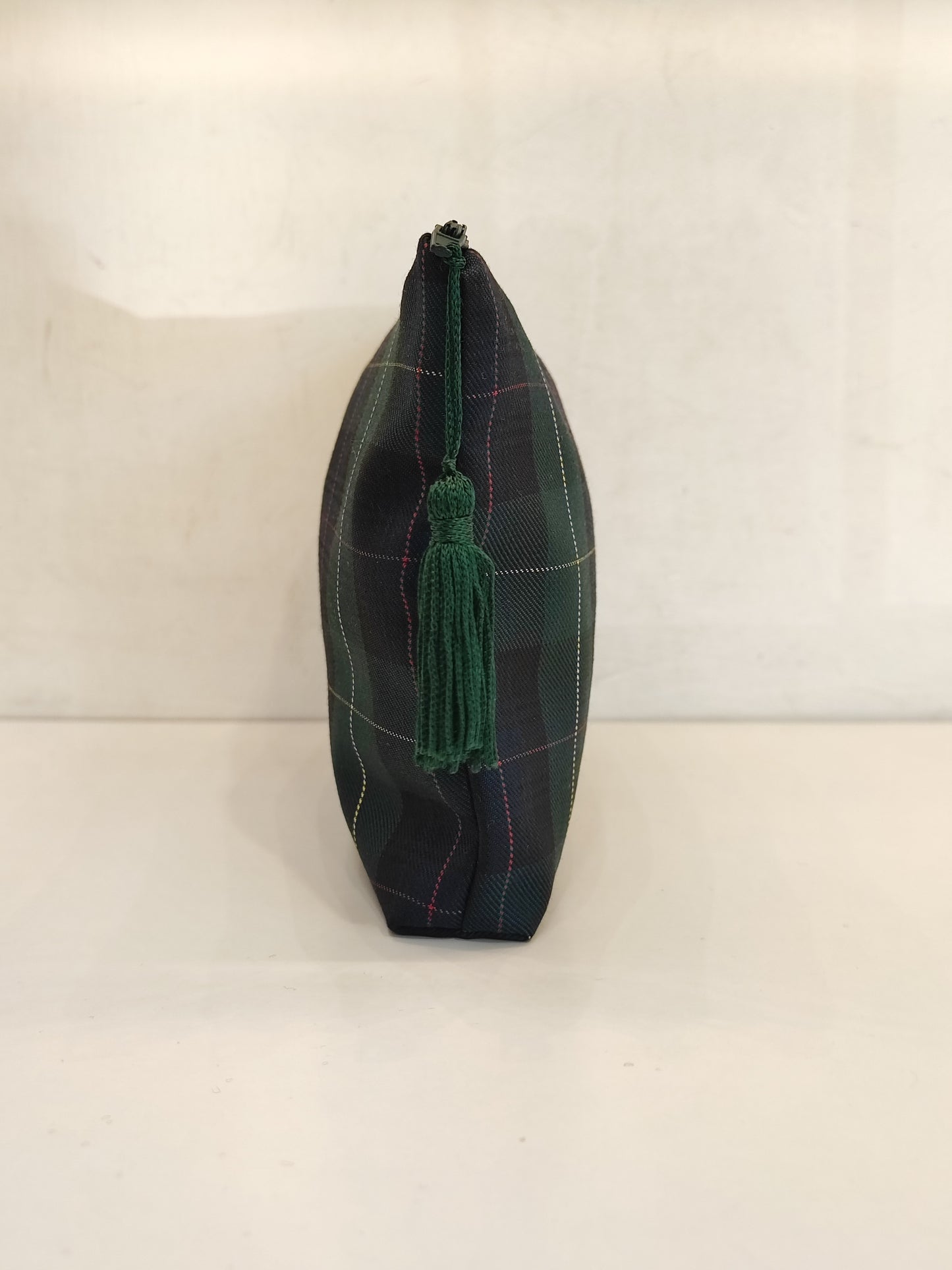 Pochette media in cotone in Tartan Black Watch