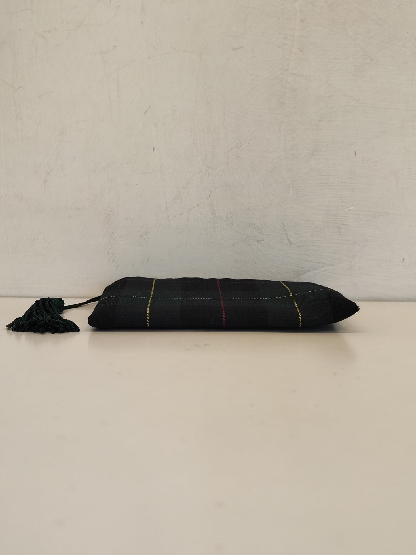 Pochette mini in cotone in Tartan Black Watch