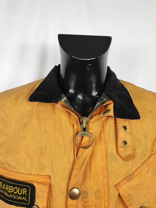 Giacca Barbour International A7 Giallo Medium- Man Yellow International Wax Jacket Size Medium