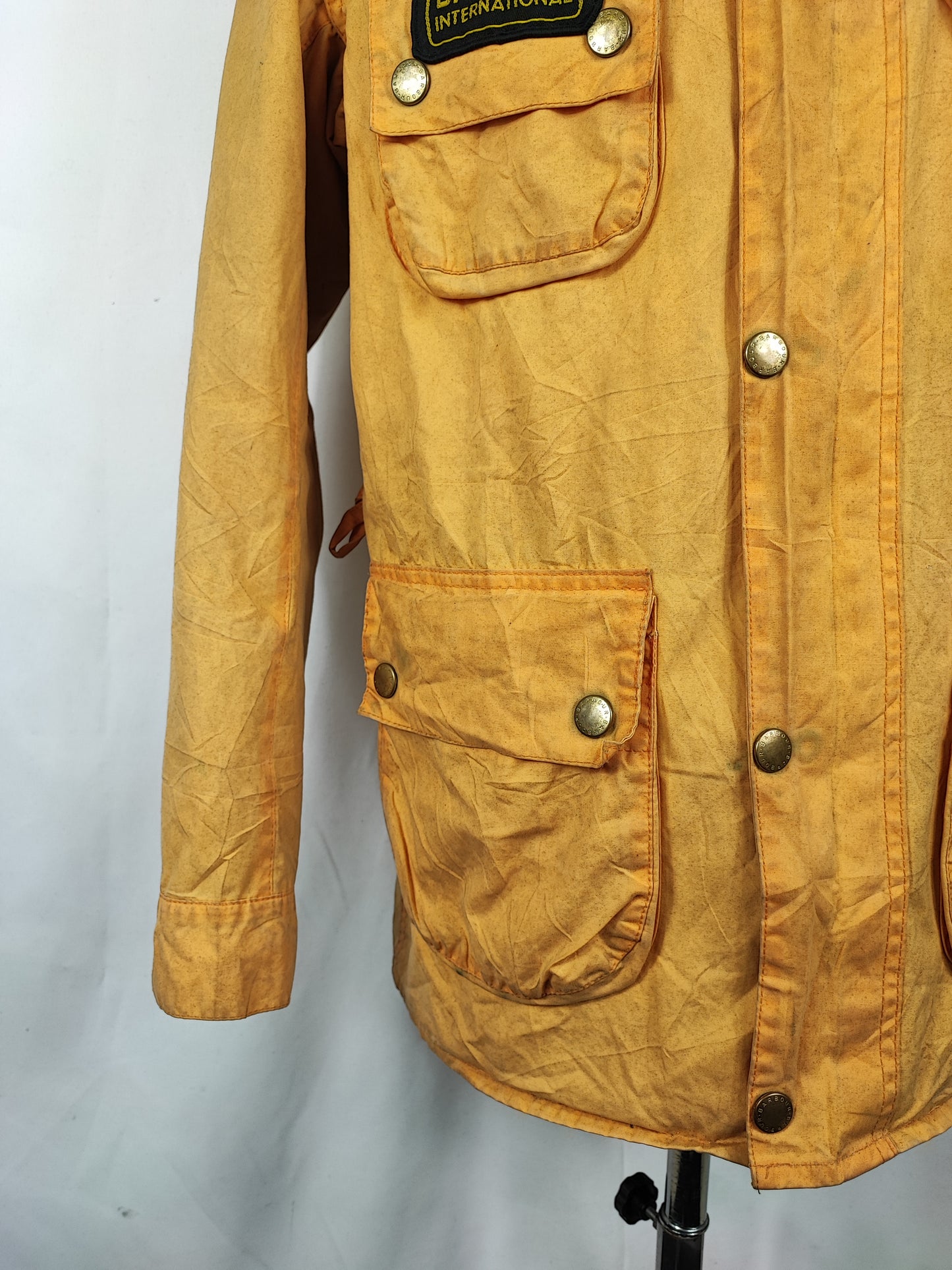 Giacca Barbour International A7 Giallo Medium- Man Yellow International Wax Jacket Size Medium