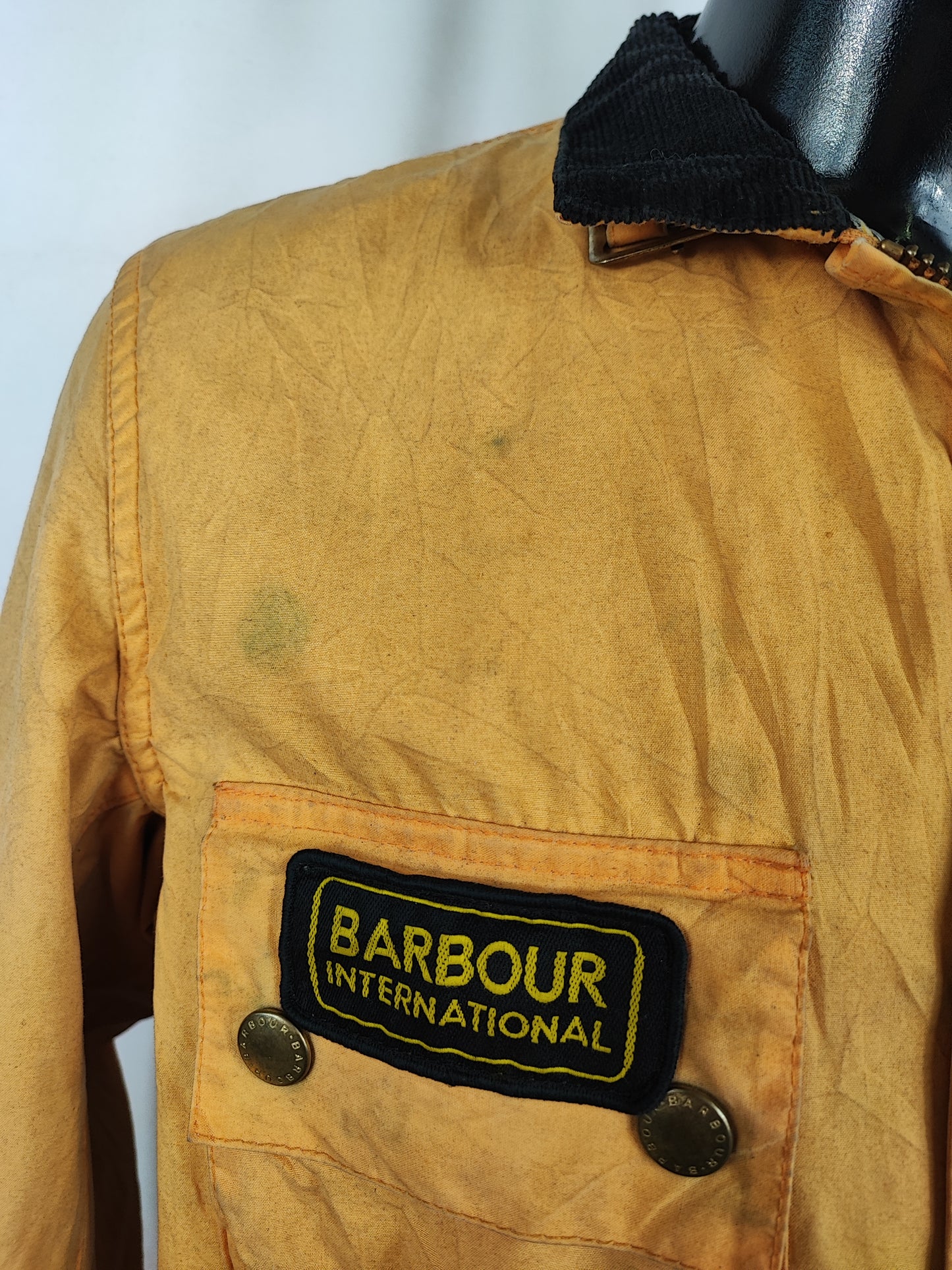 Giacca Barbour International A7 Giallo Medium- Man Yellow International Wax Jacket Size Medium