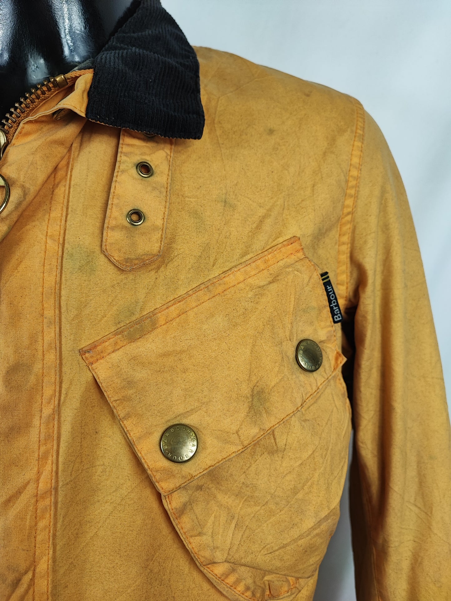 Giacca Barbour International A7 Giallo Medium- Man Yellow International Wax Jacket Size Medium