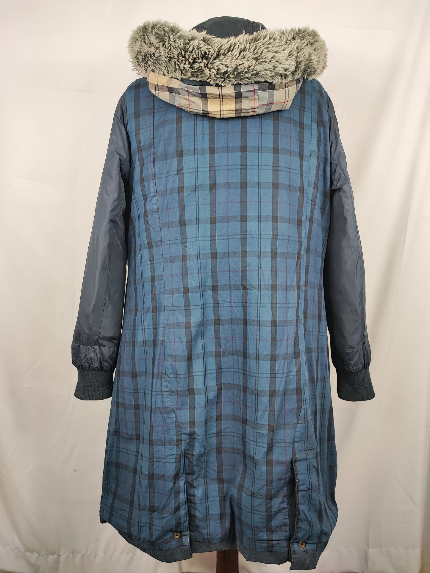 Giacca Barbour da donna blu imbottita UK14 Medium Belton Quilt navy wax lady Jacket size uk14
