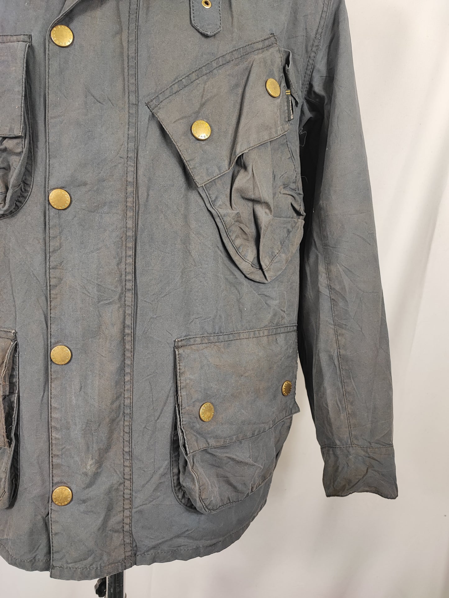 Giacca Barbour International A7 Blu Medium- Man Navy International Jacket Size Medium