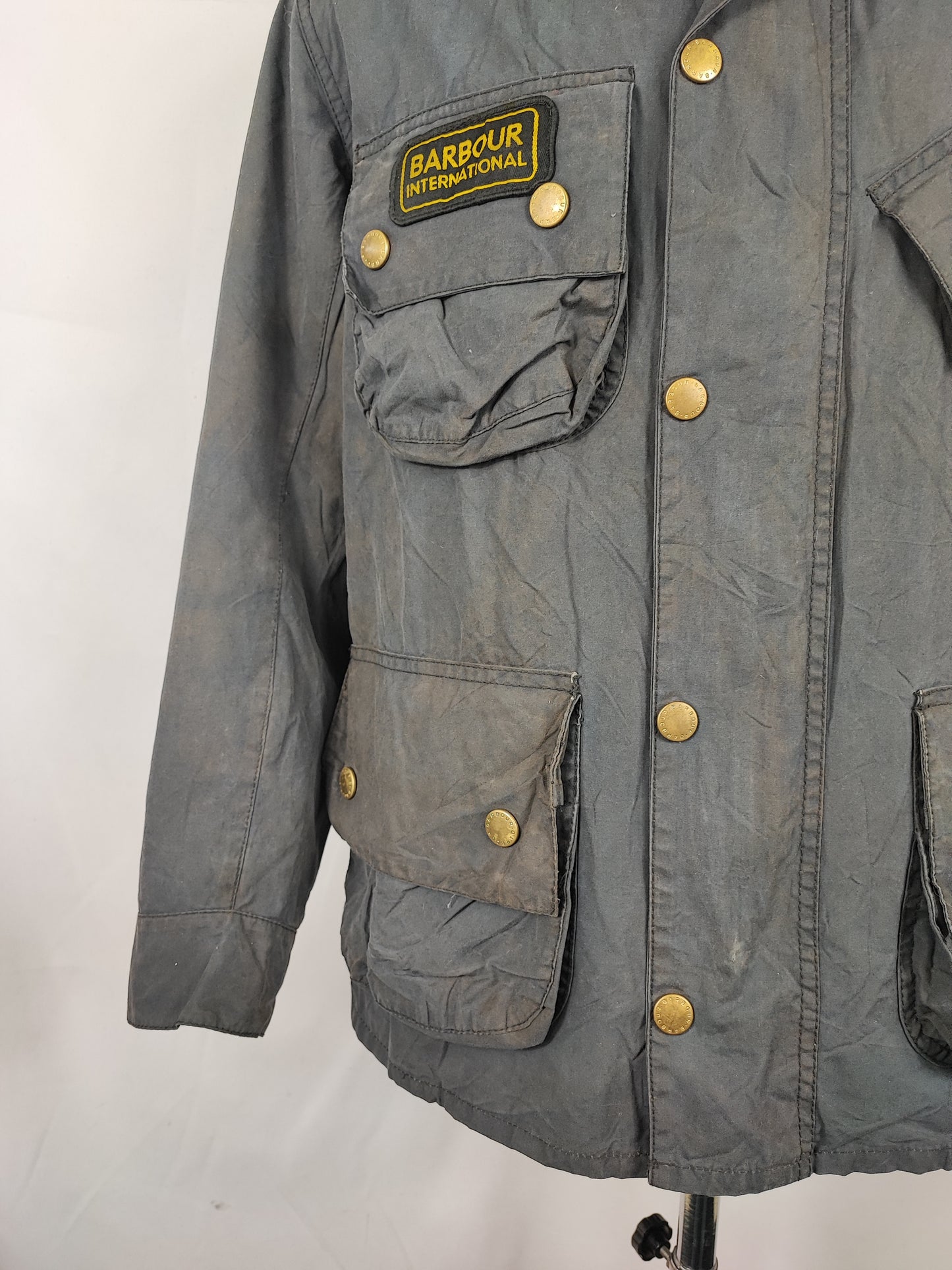 Giacca Barbour International A7 Blu Medium- Man Navy International Jacket Size Medium