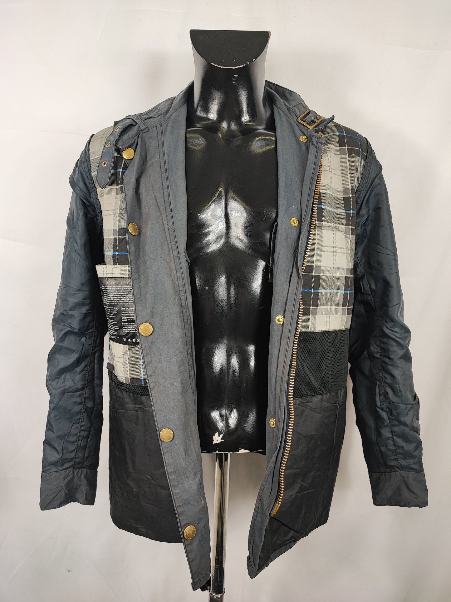 Giacca Barbour International A7 Blu Medium- Man Navy International Jacket Size Medium