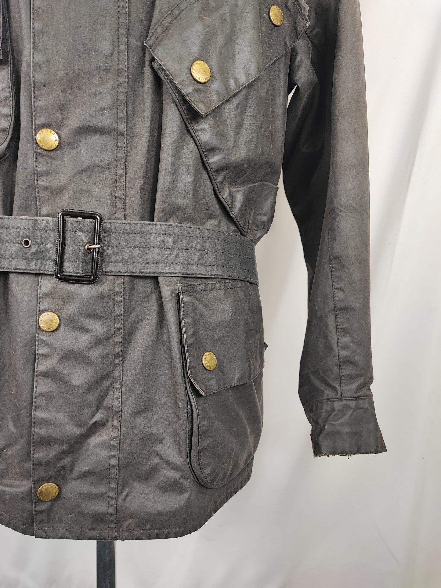 Giacca Barbour International Vintage Nero A7 C46/117 cm - Barbour International A7 Black Jacket Size XL