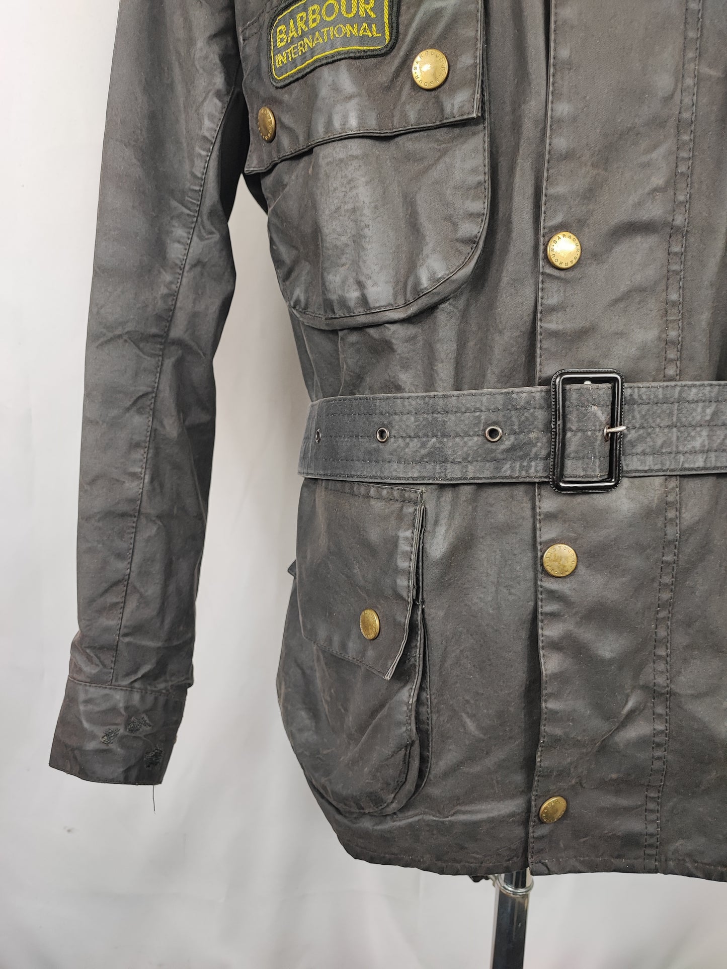 Giacca Barbour International Vintage Nero A7 C46/117 cm - Barbour International A7 Black Jacket Size XL