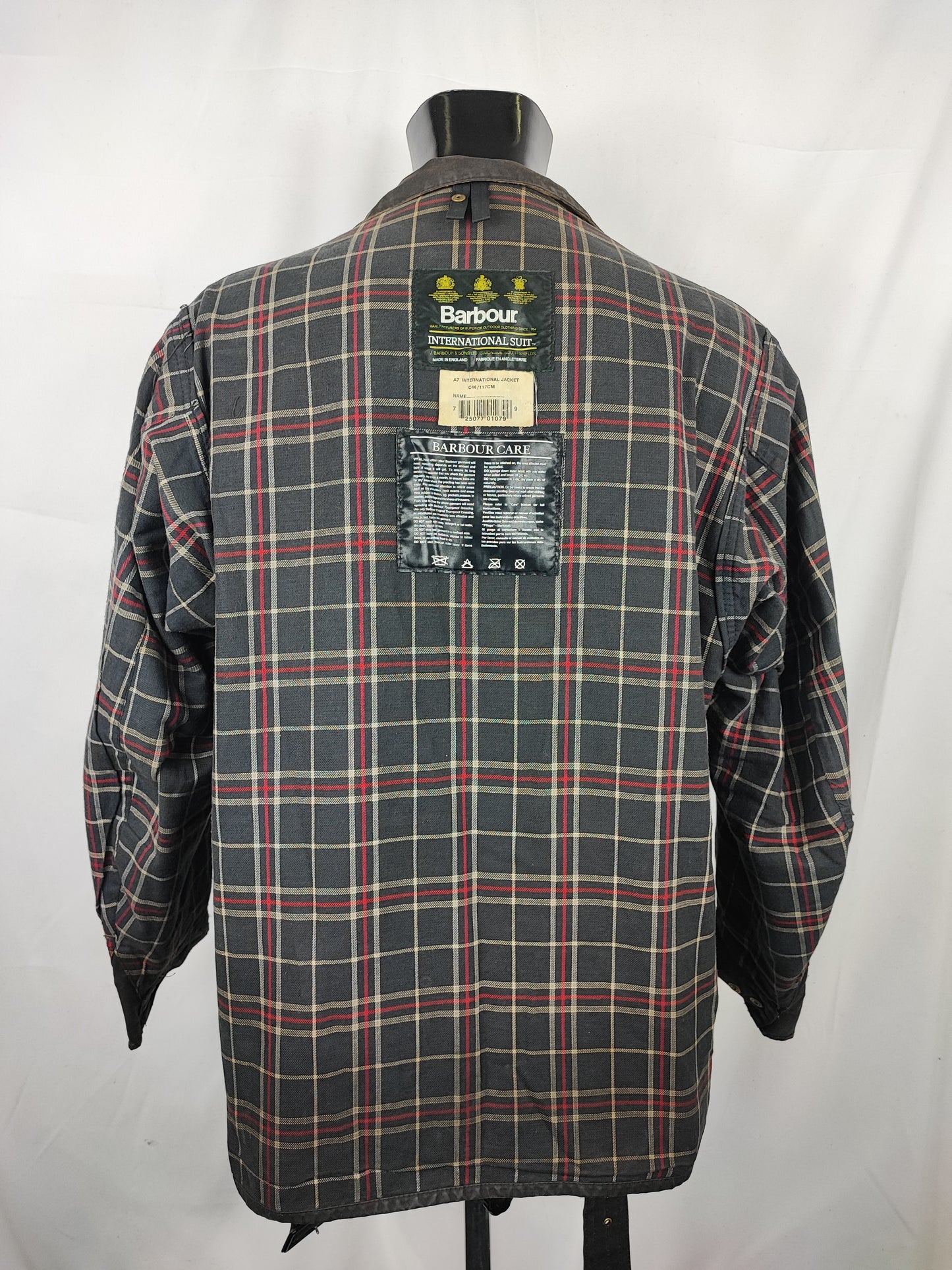 Giacca Barbour International Vintage Nero A7 C46/117 cm - Barbour International A7 Black Jacket Size XL