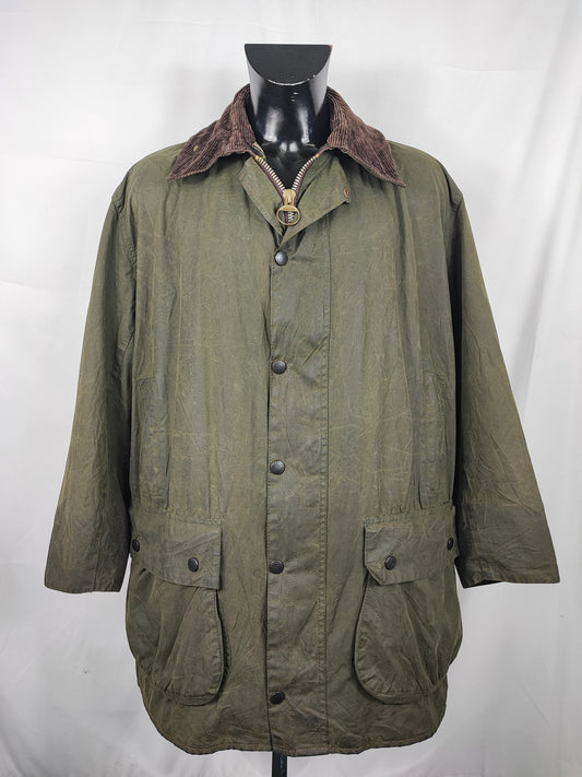 Barbour Uomo Border vintage verde Cerato C44/112cm Green Border Wax Coat XLarge - Shop In London